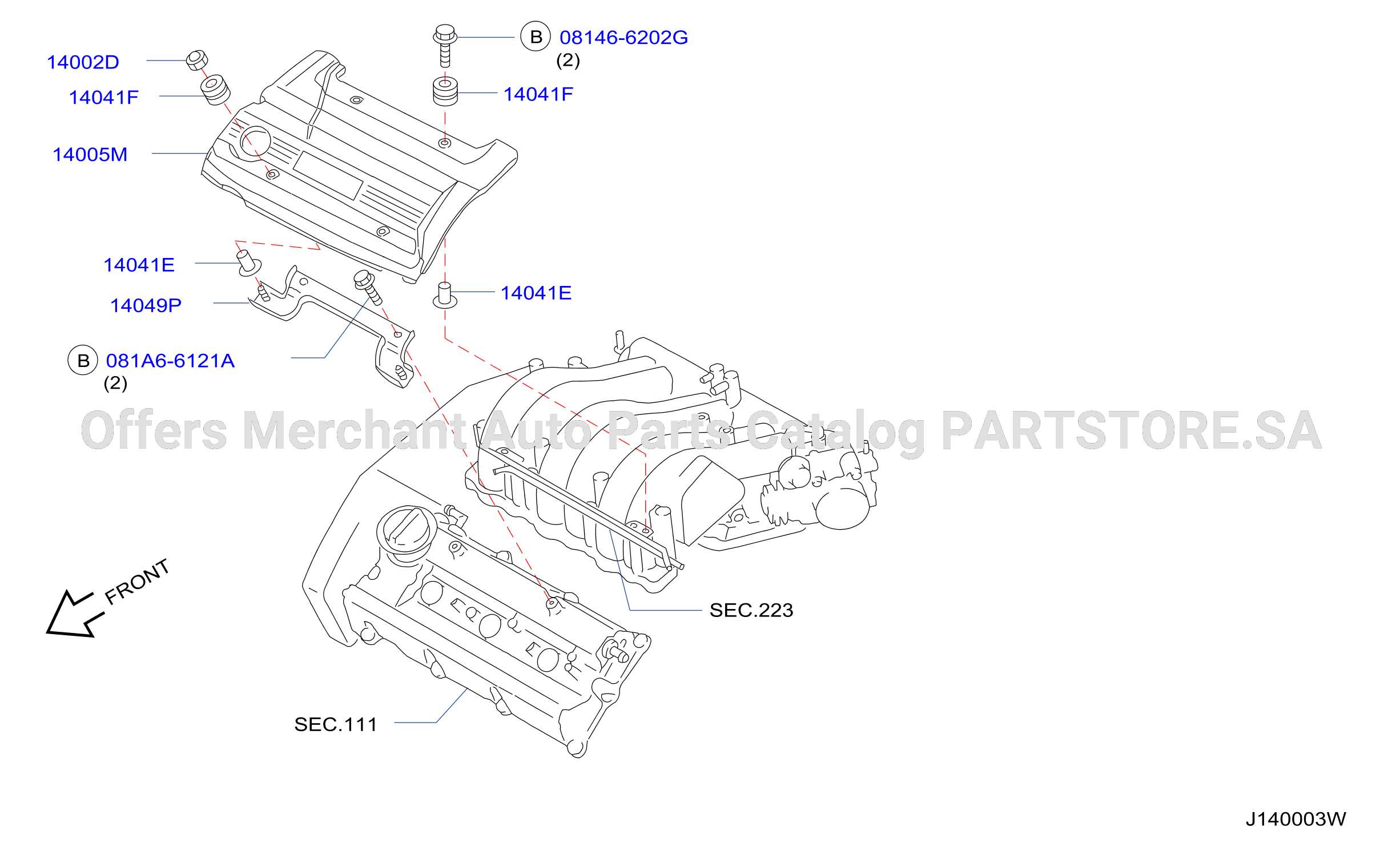 Manifold Engine Cover Parts