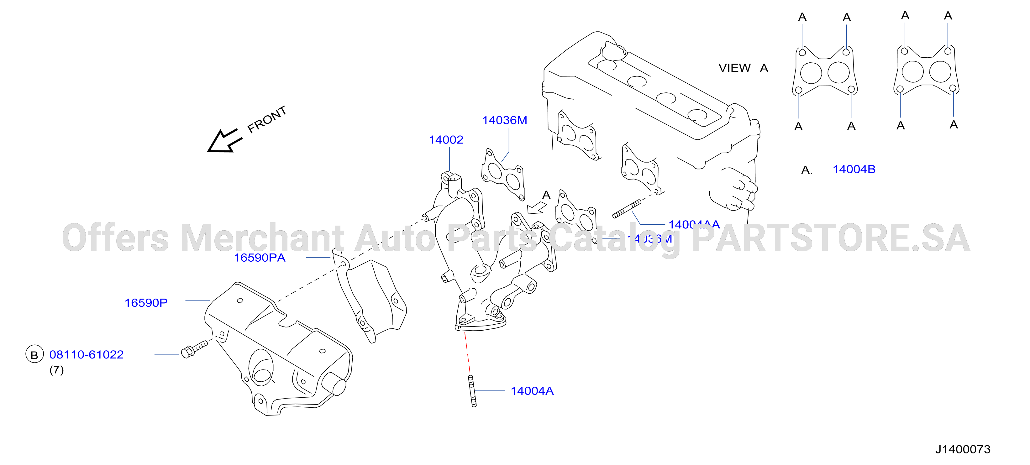 Manifold Exhaust Parts