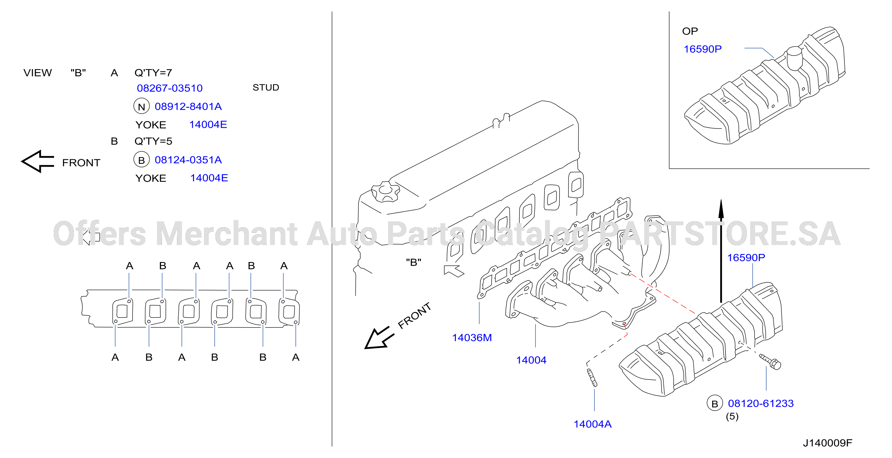 Manifold Exhaust Parts