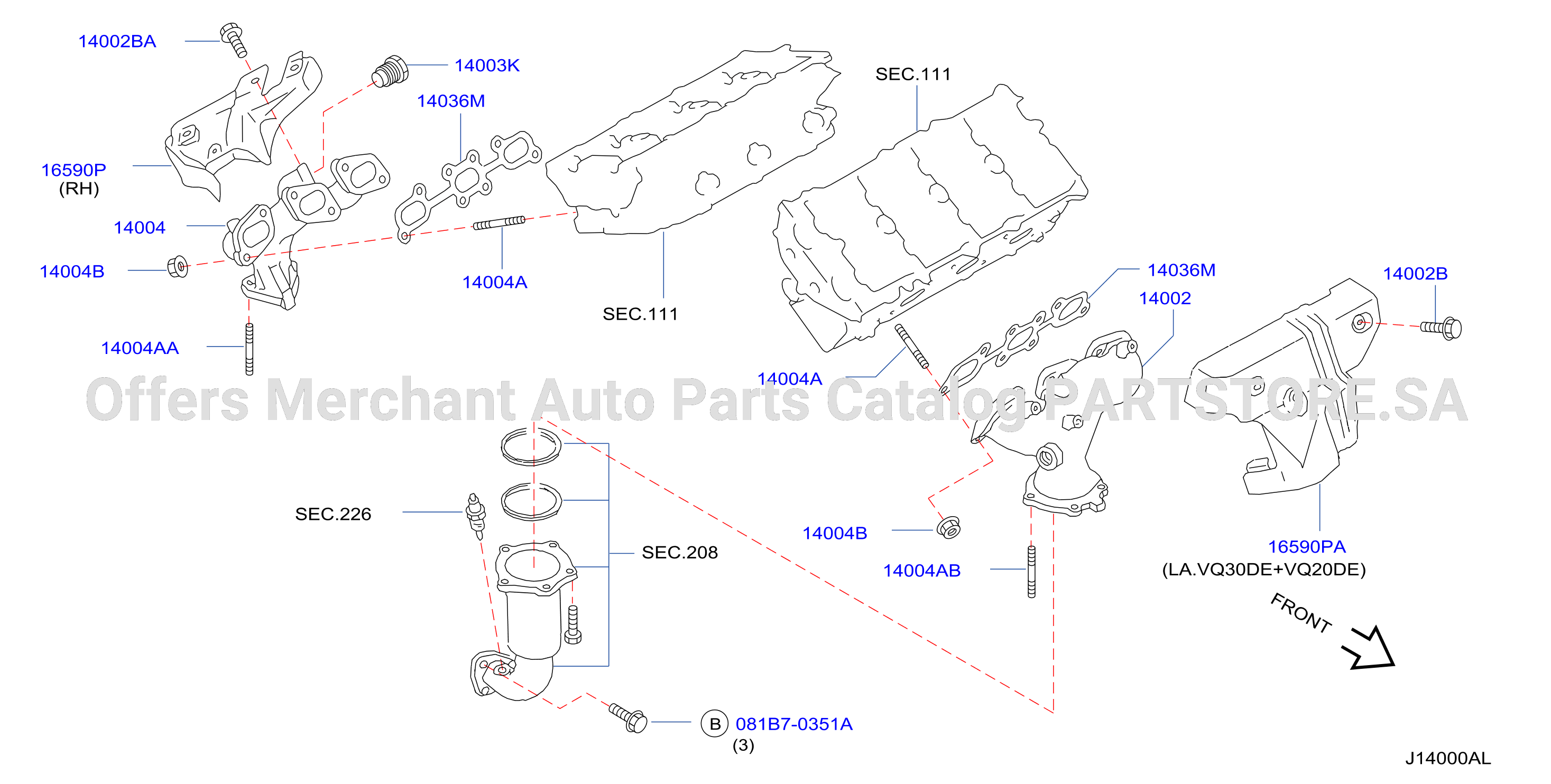 Manifold Exhaust Parts