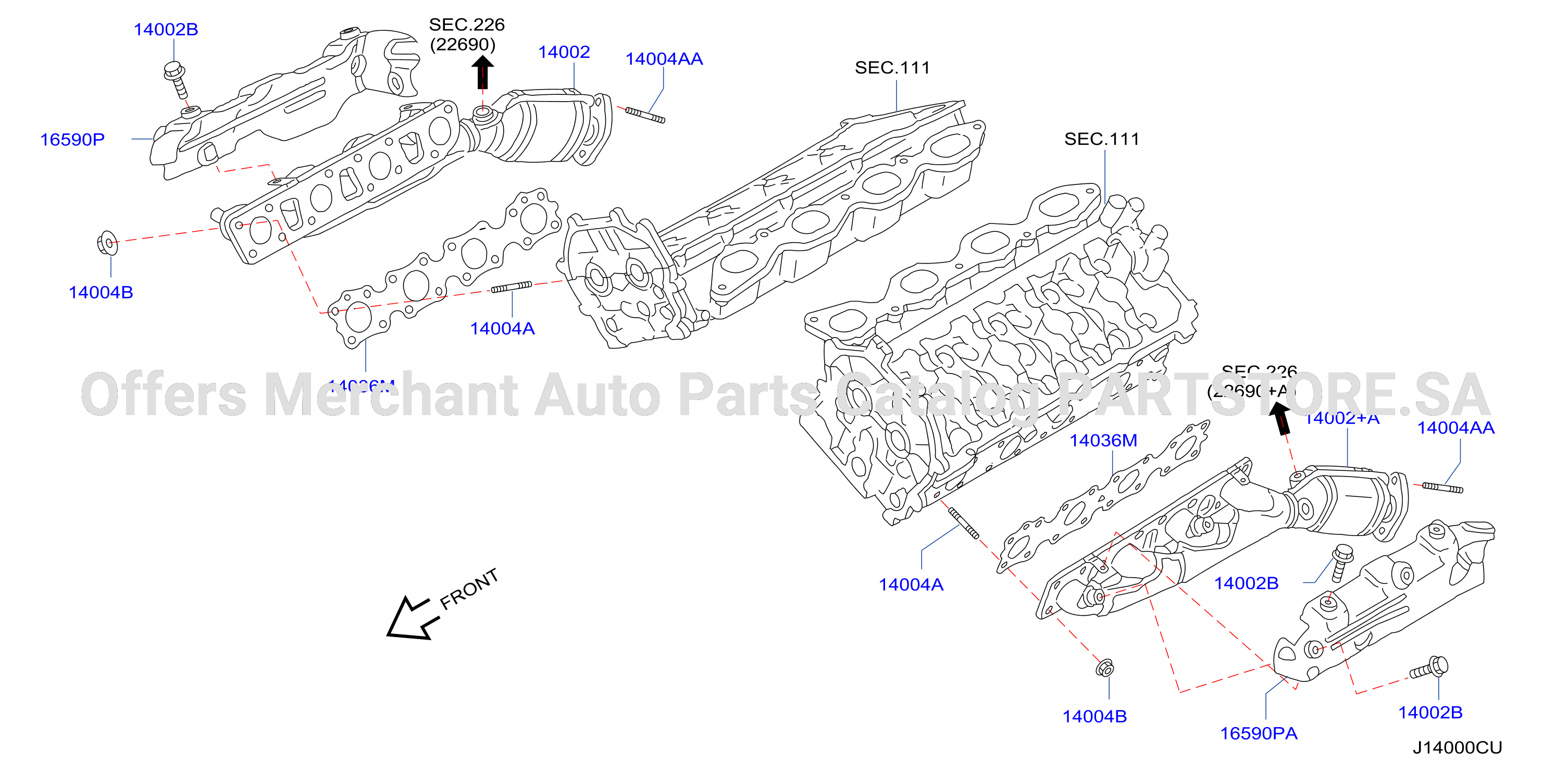 Manifold Exhaust Parts