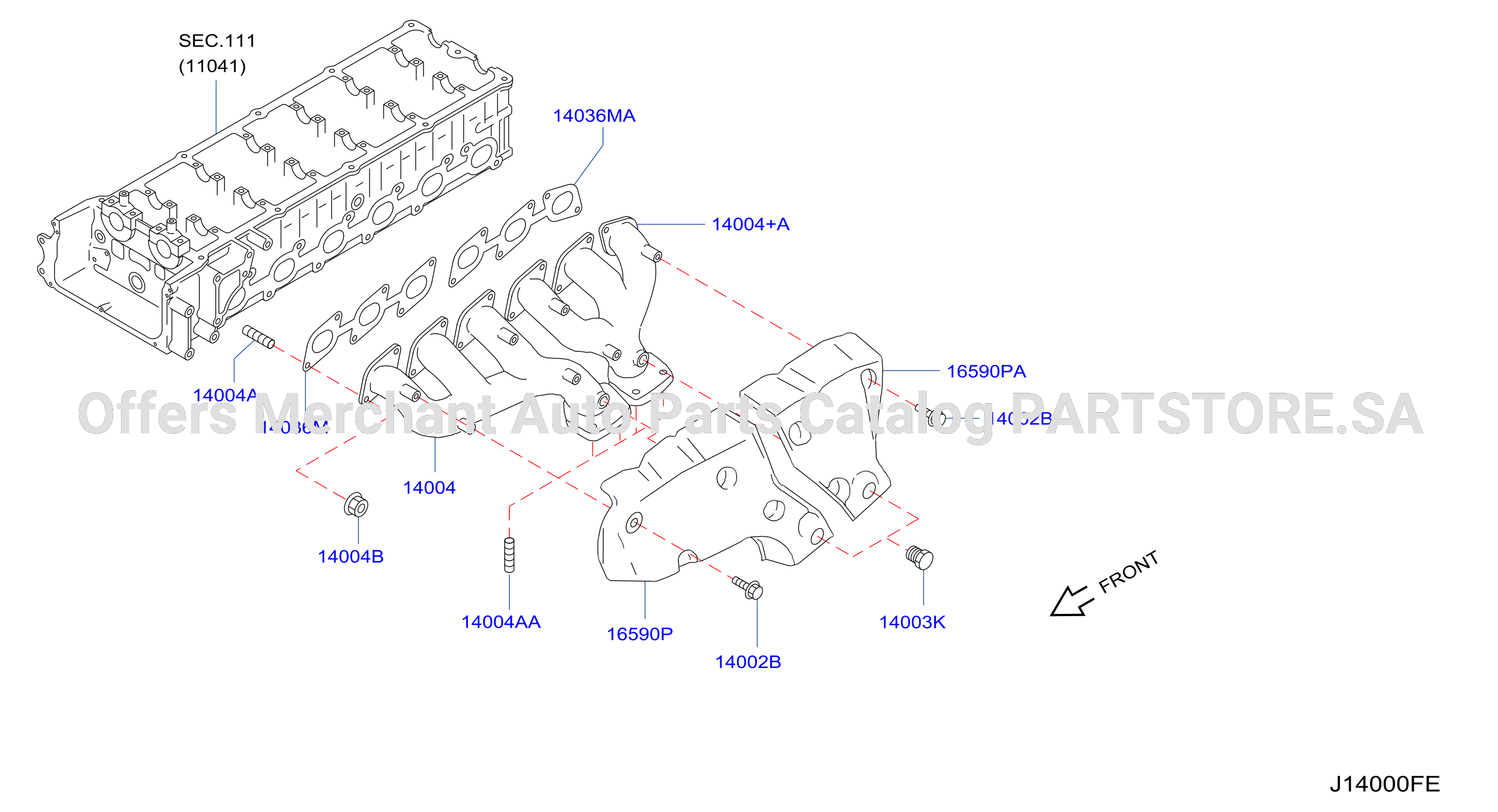 Manifold Exhaust Parts