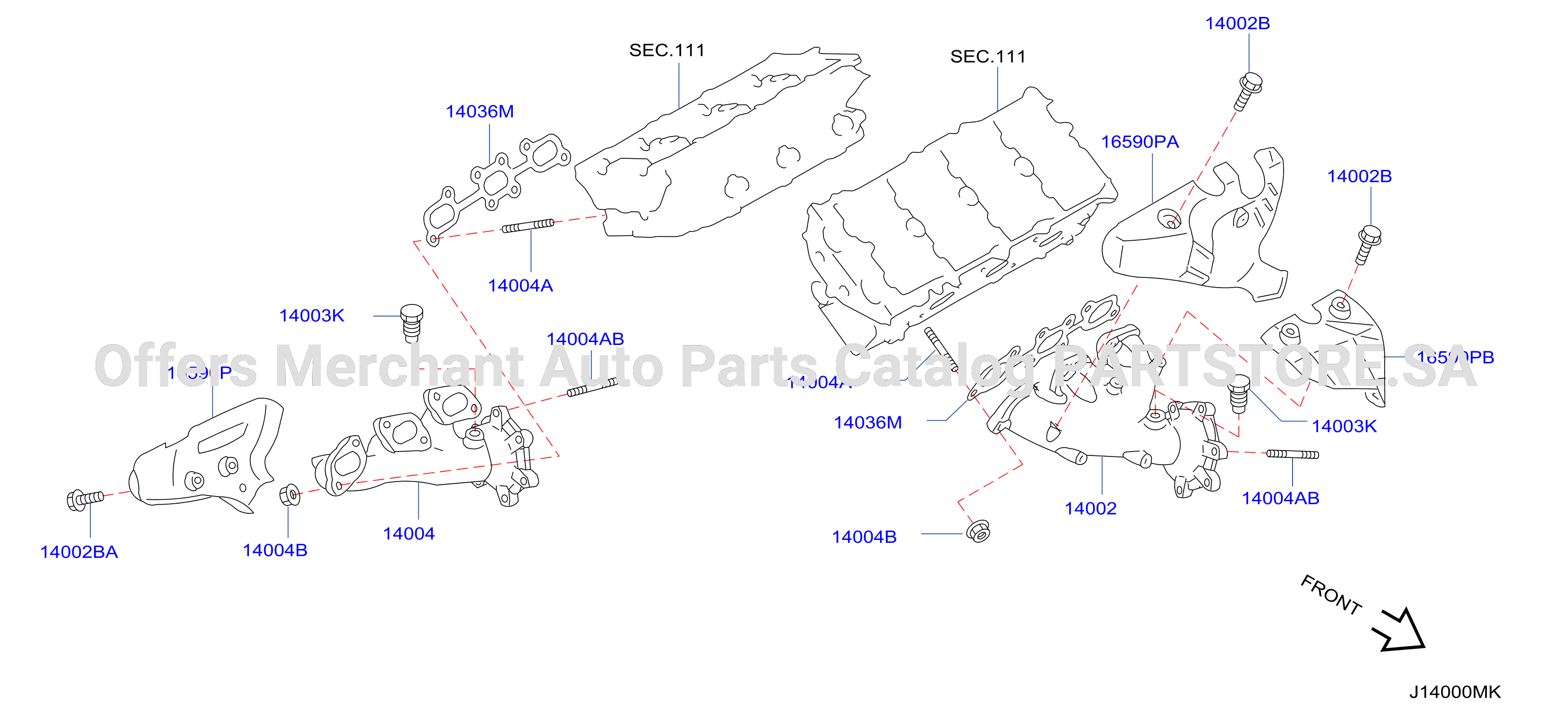Manifold Exhaust Parts