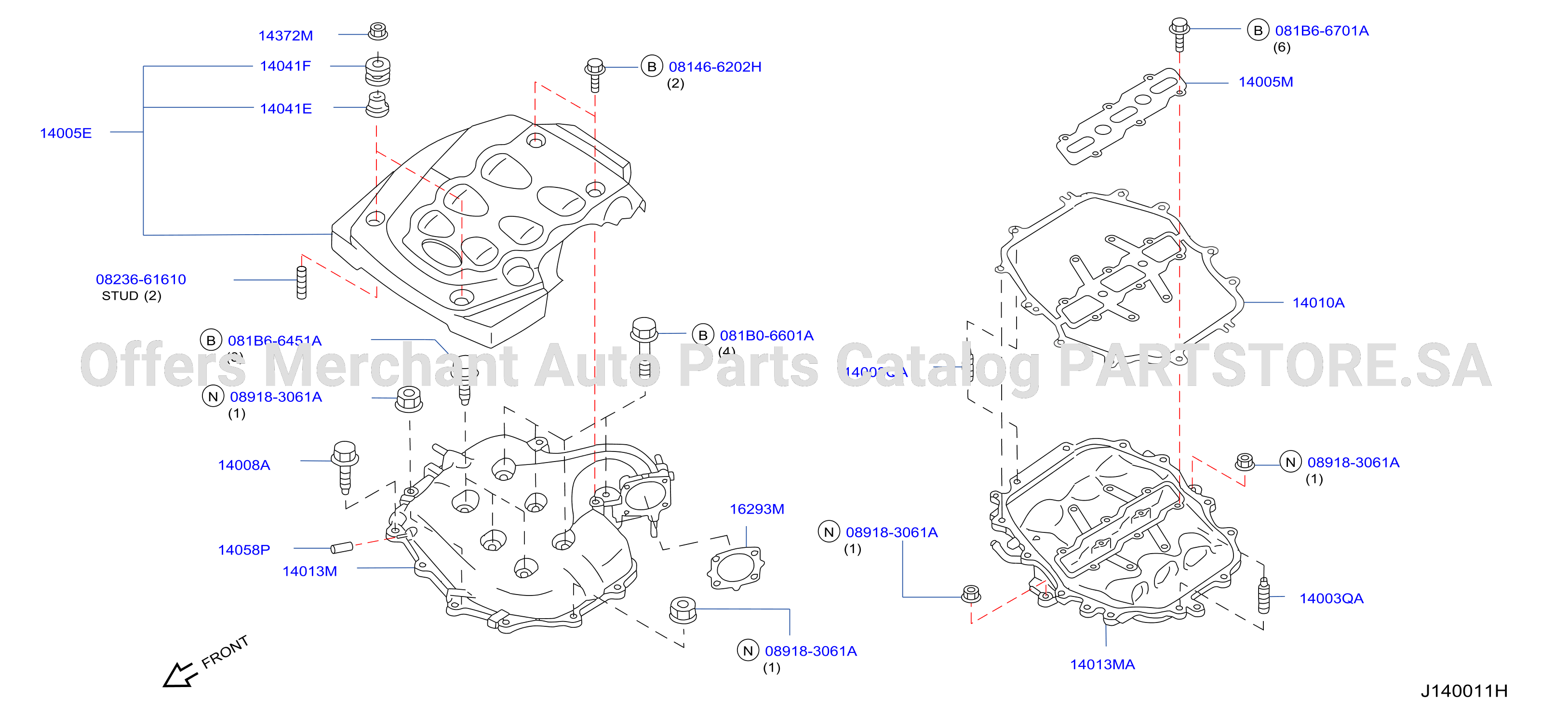 Manifold Engine Cover Parts