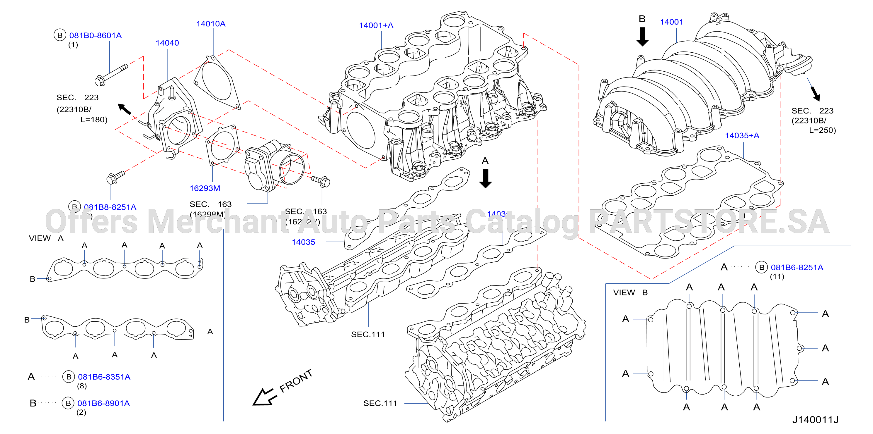Manifold Intake Parts