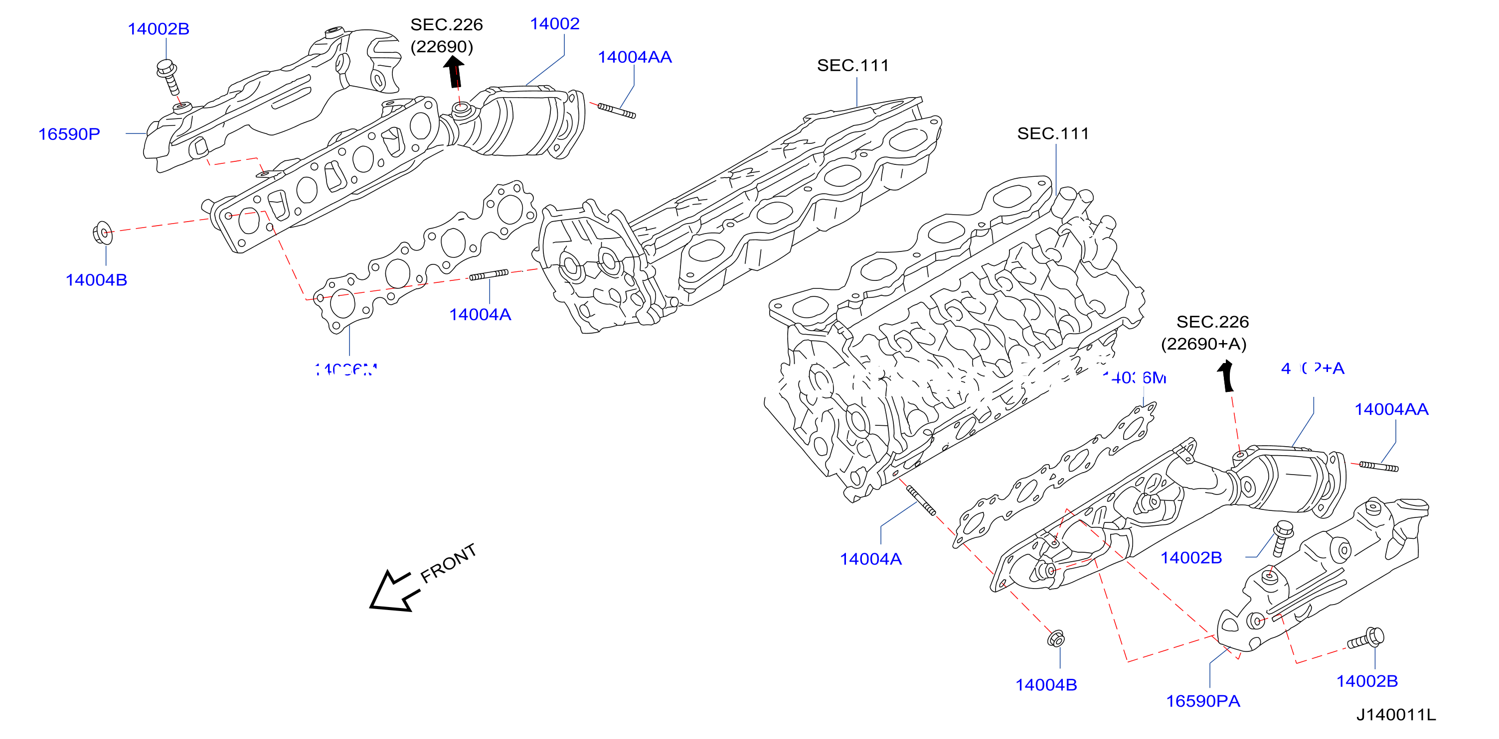 Manifold Exhaust Parts