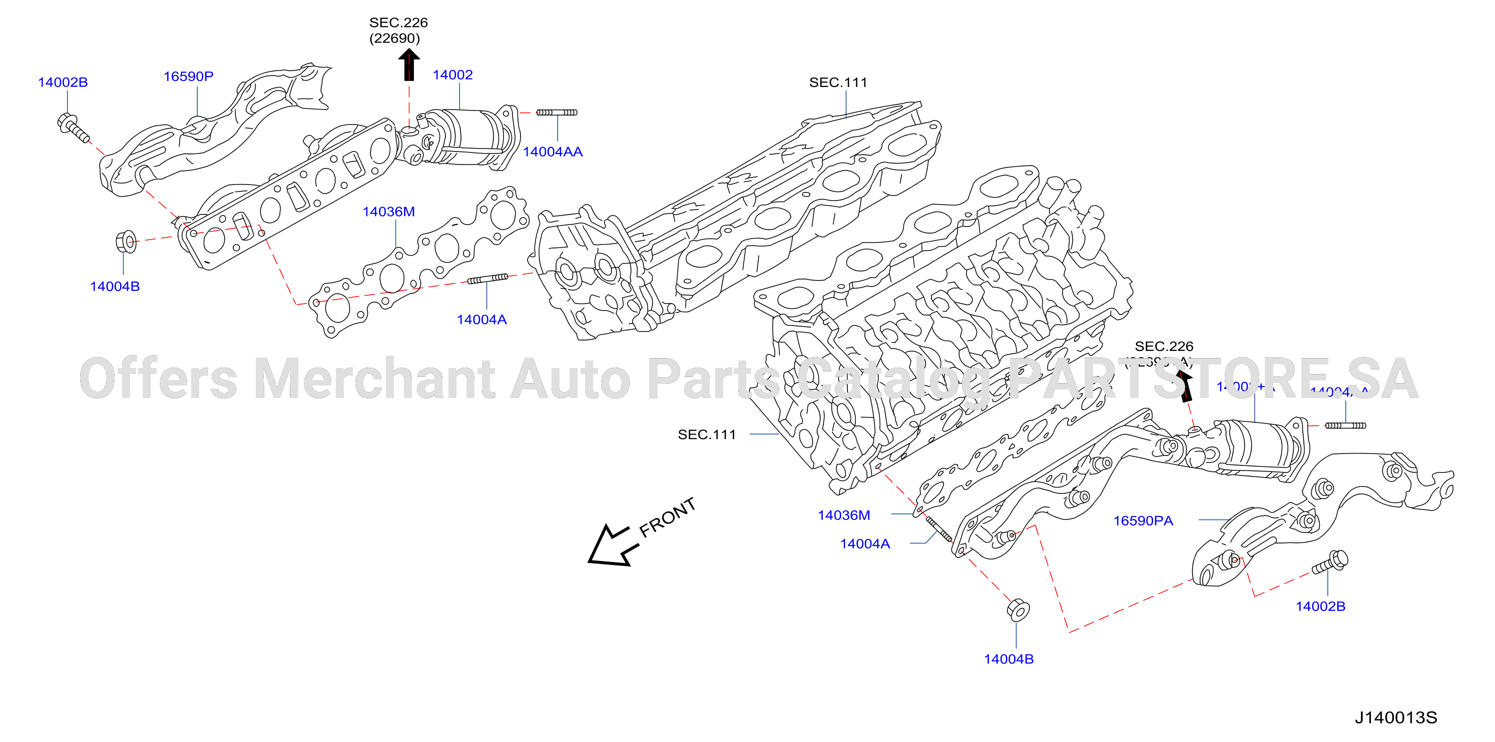 Manifold Exhaust Parts
