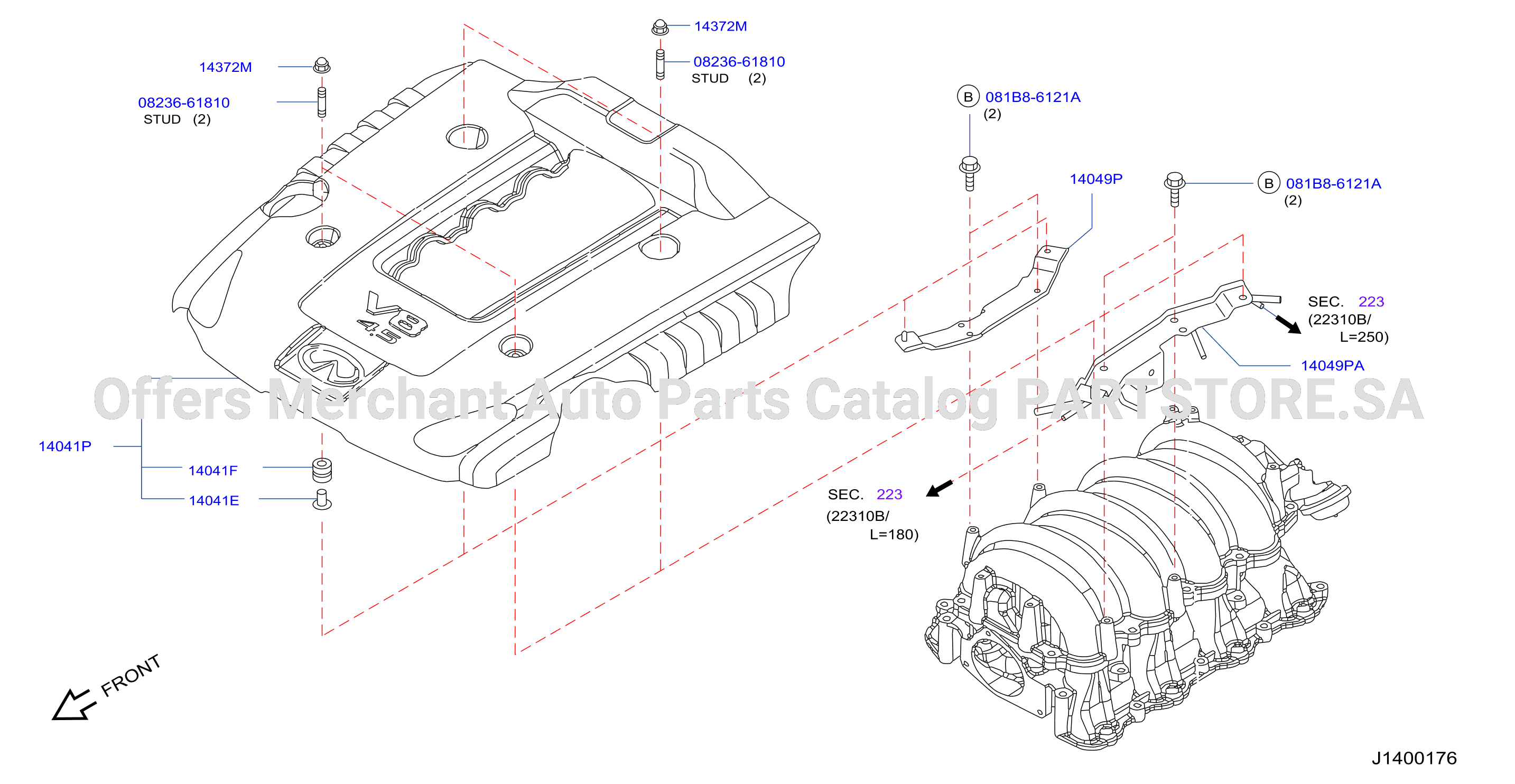 Manifold Engine Cover Parts