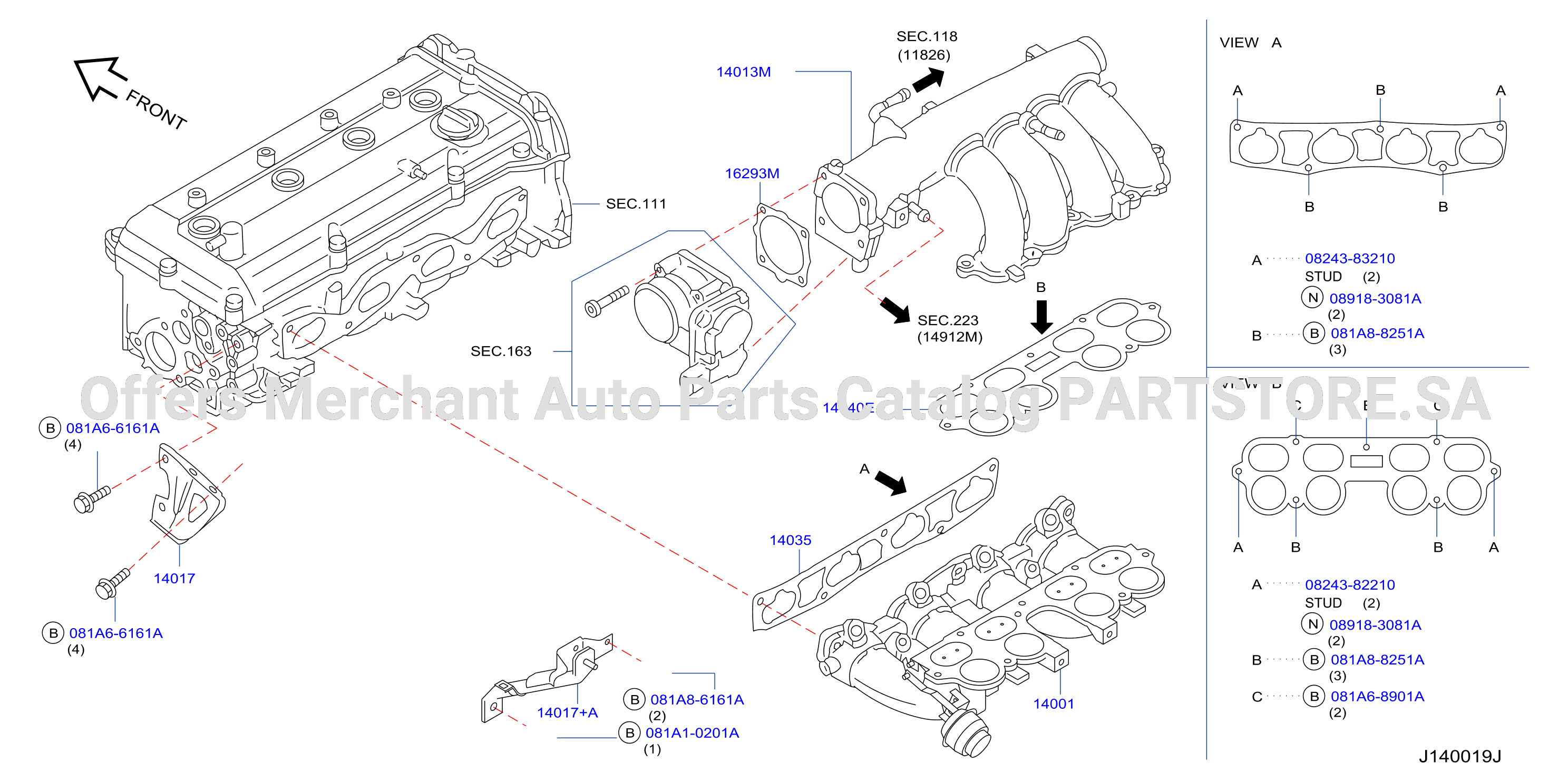 Manifold Intake Parts
