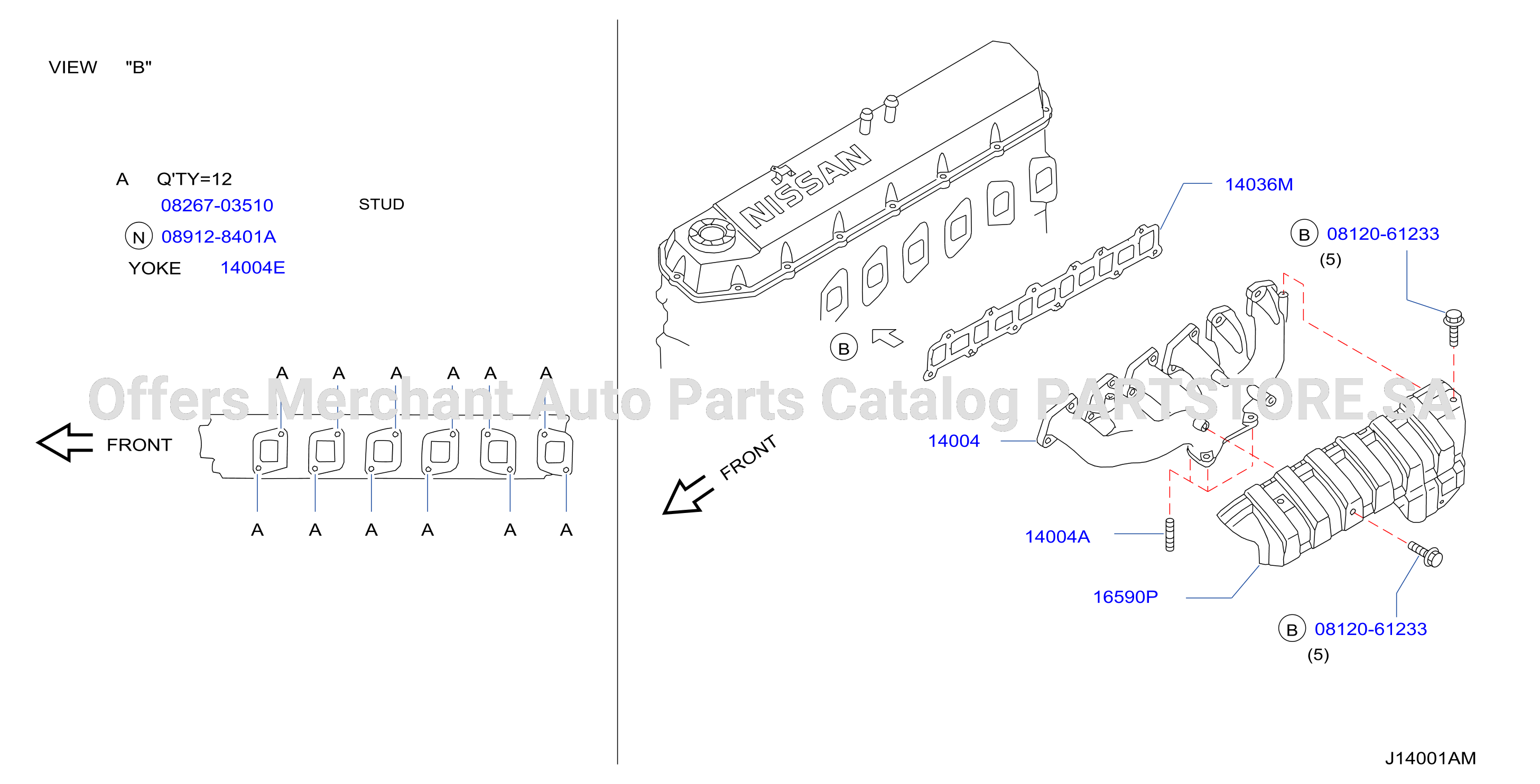 Manifold Exhaust Parts