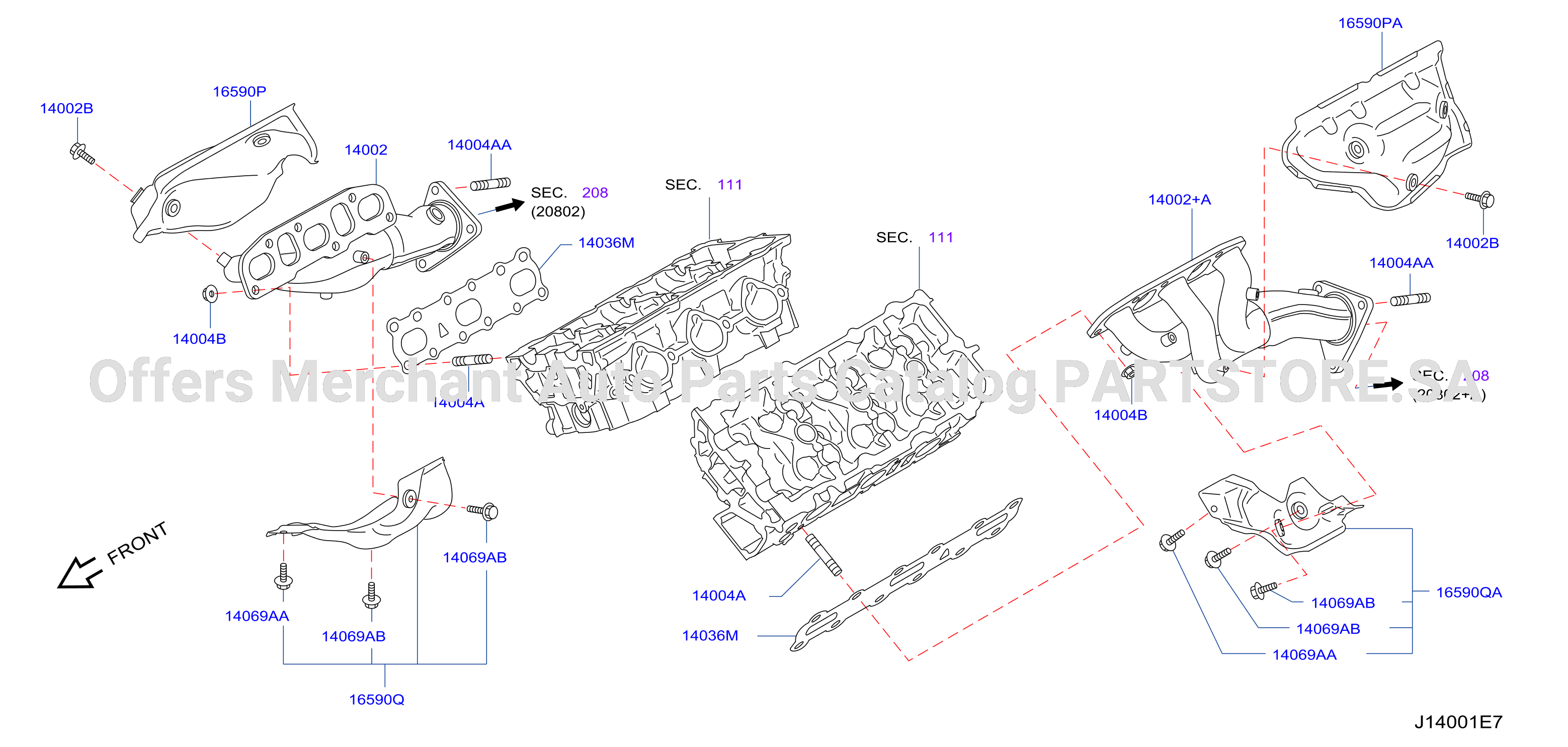Manifold Exhaust Parts