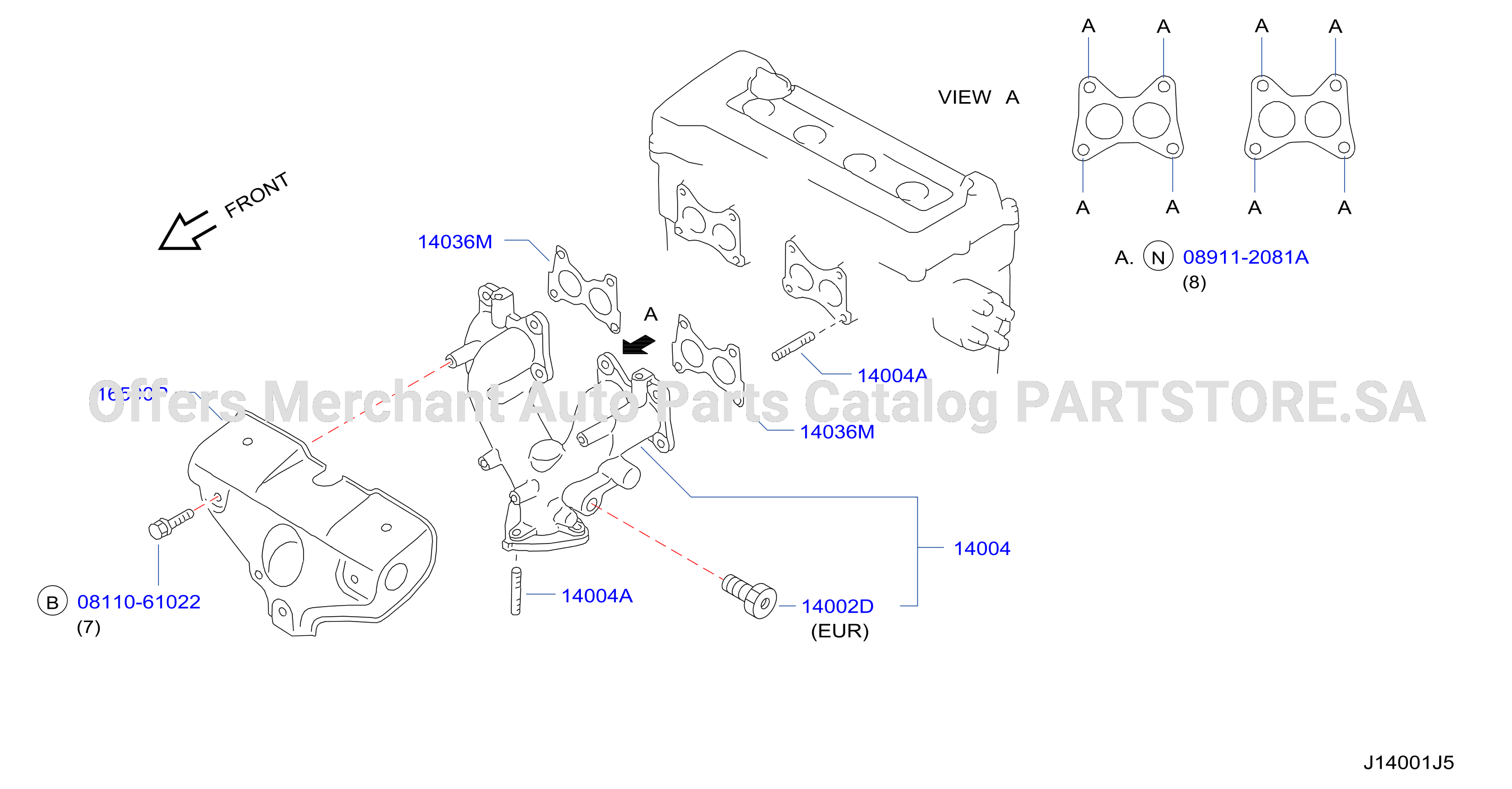 Manifold Exhaust Parts