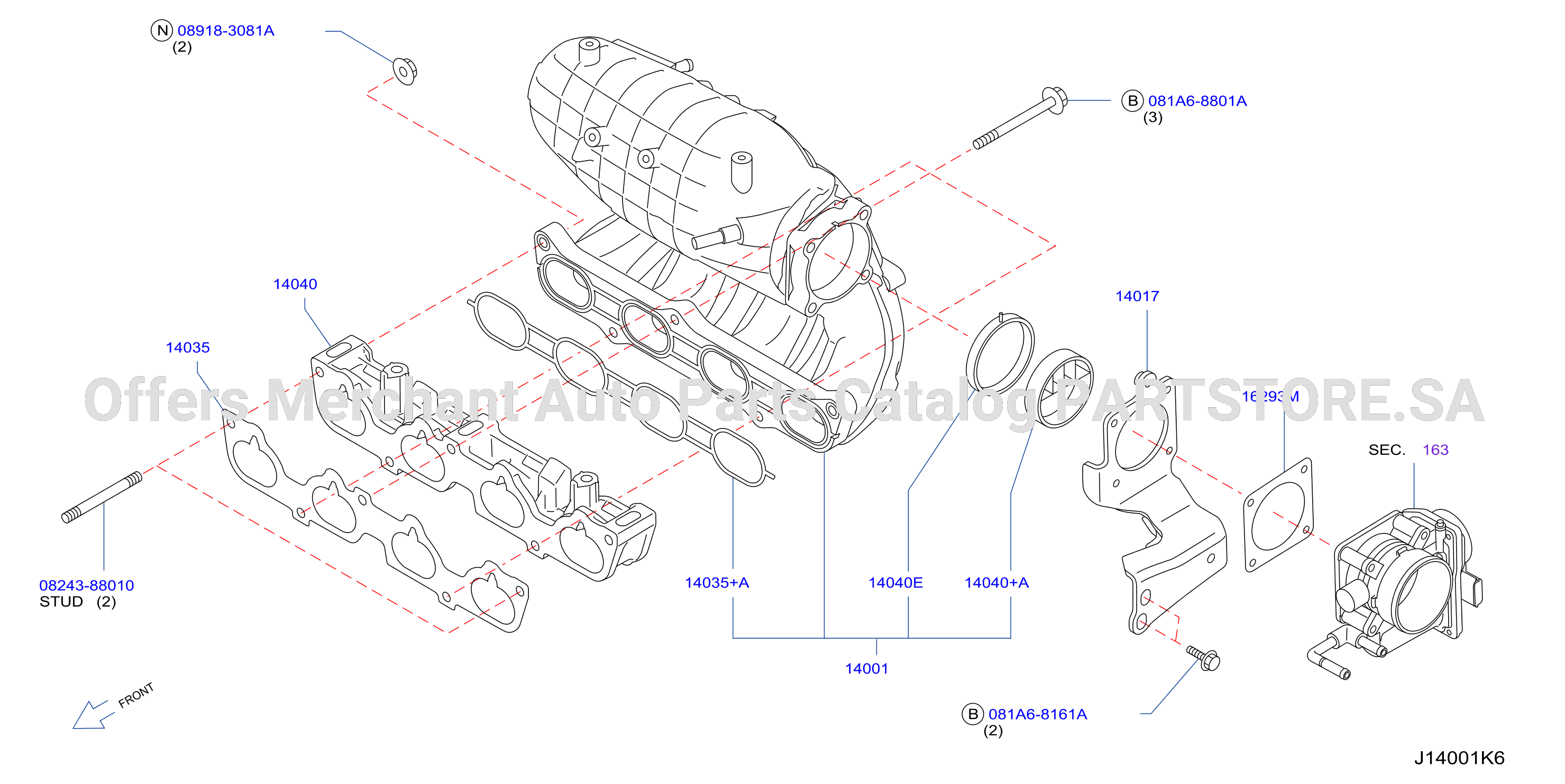 Manifold Intake Parts
