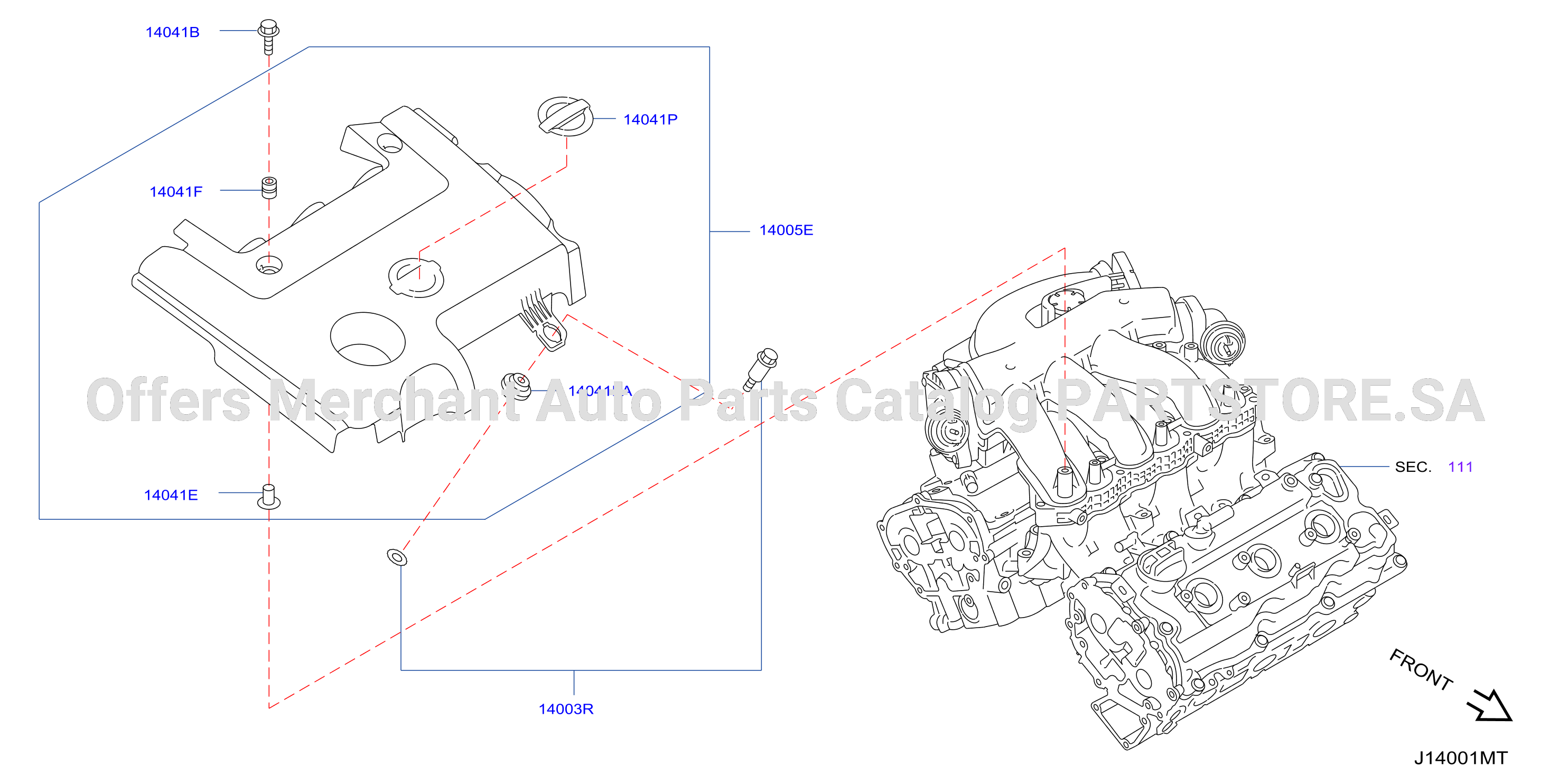 Manifold Engine Cover Parts