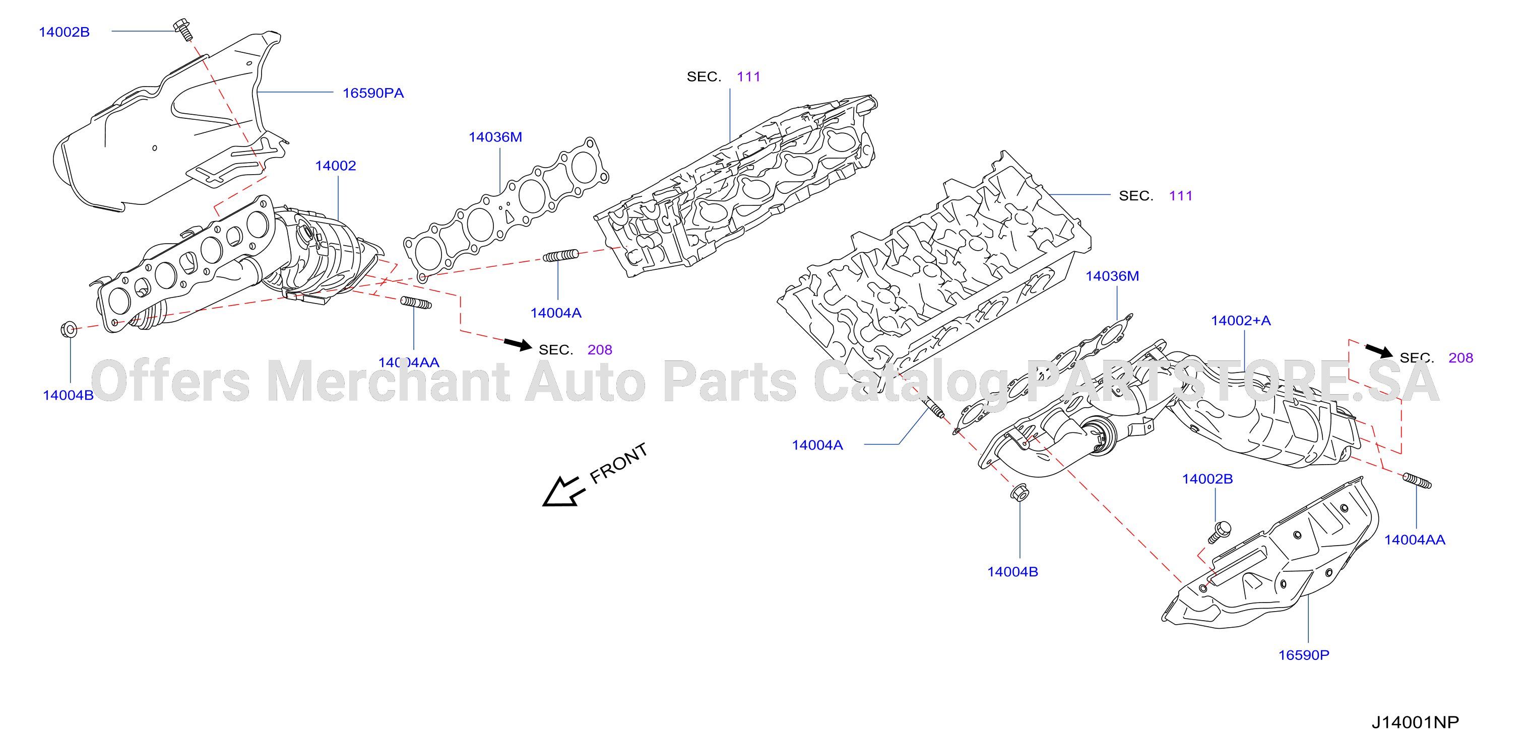 Manifold Exhaust Parts