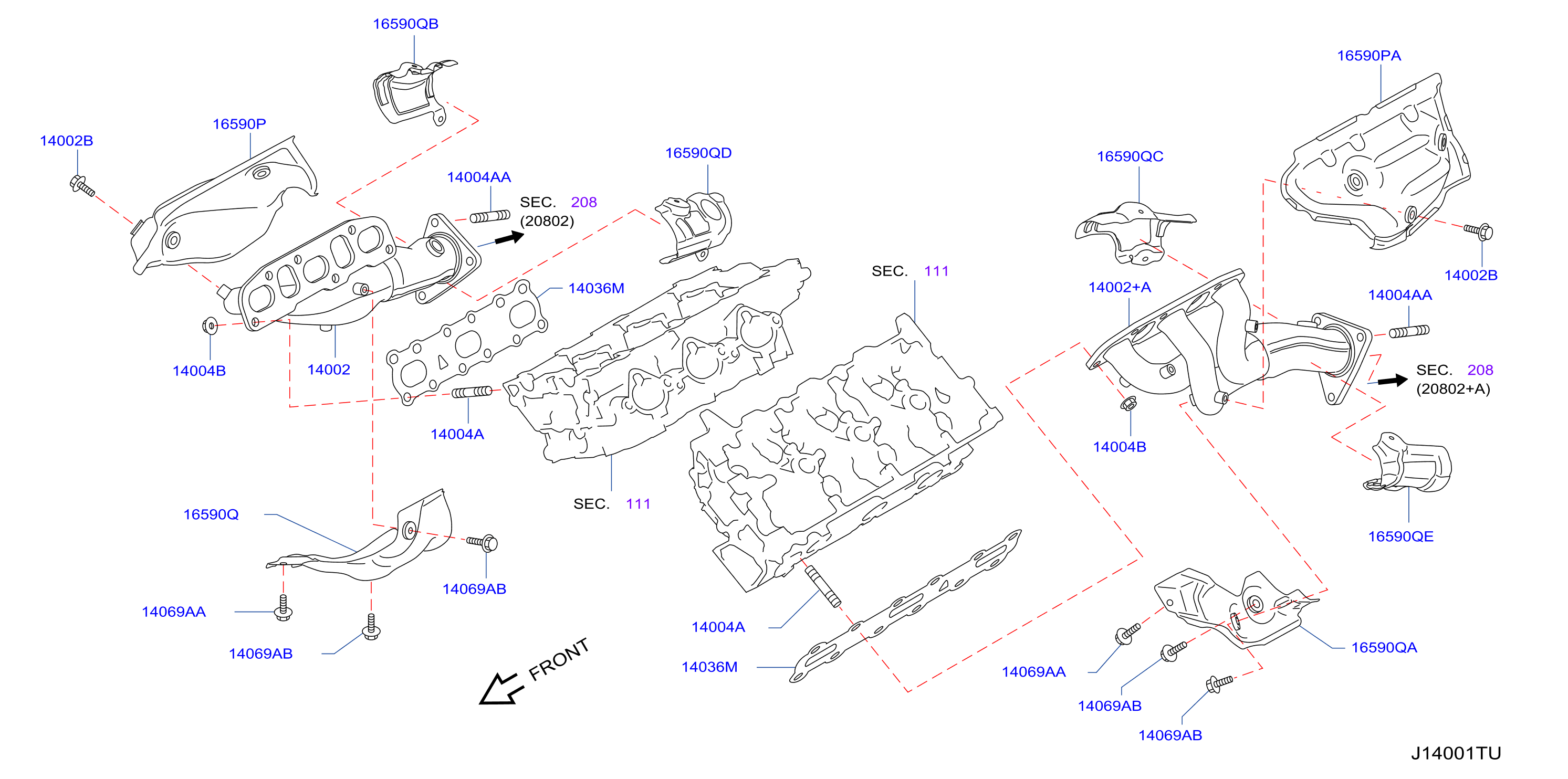 Manifold Exhaust Parts