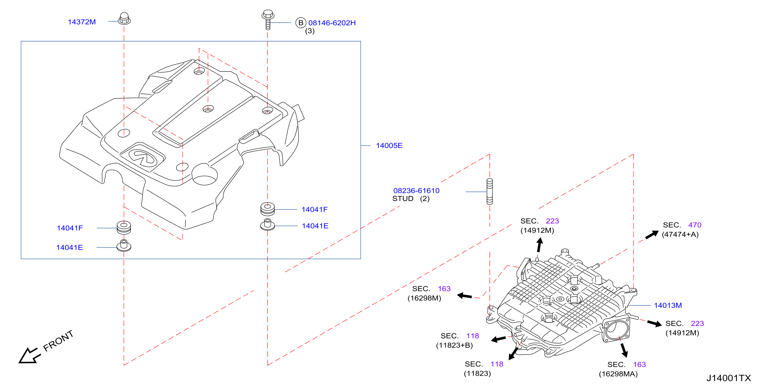 Manifold Engine Cover Parts