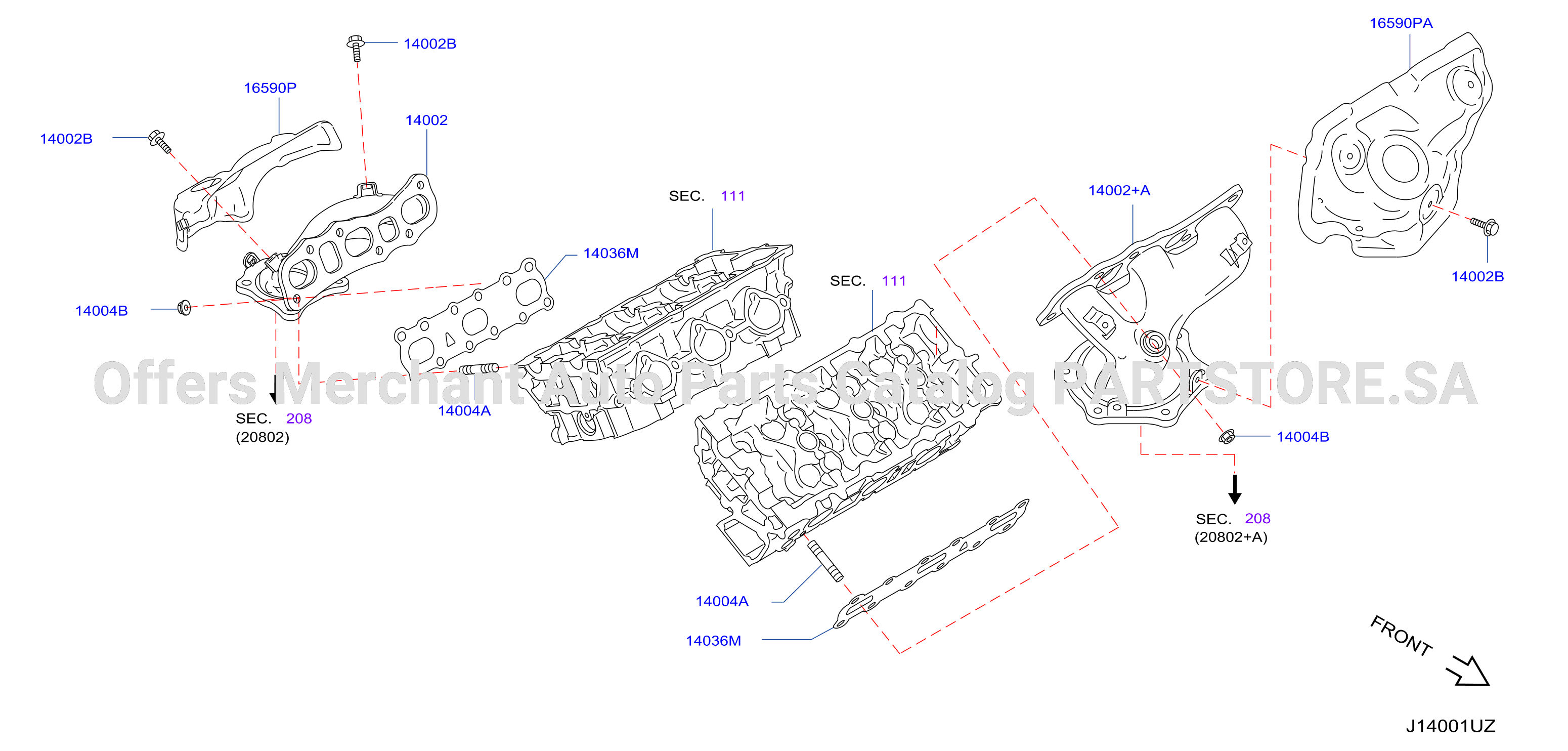 Manifold Exhaust Parts