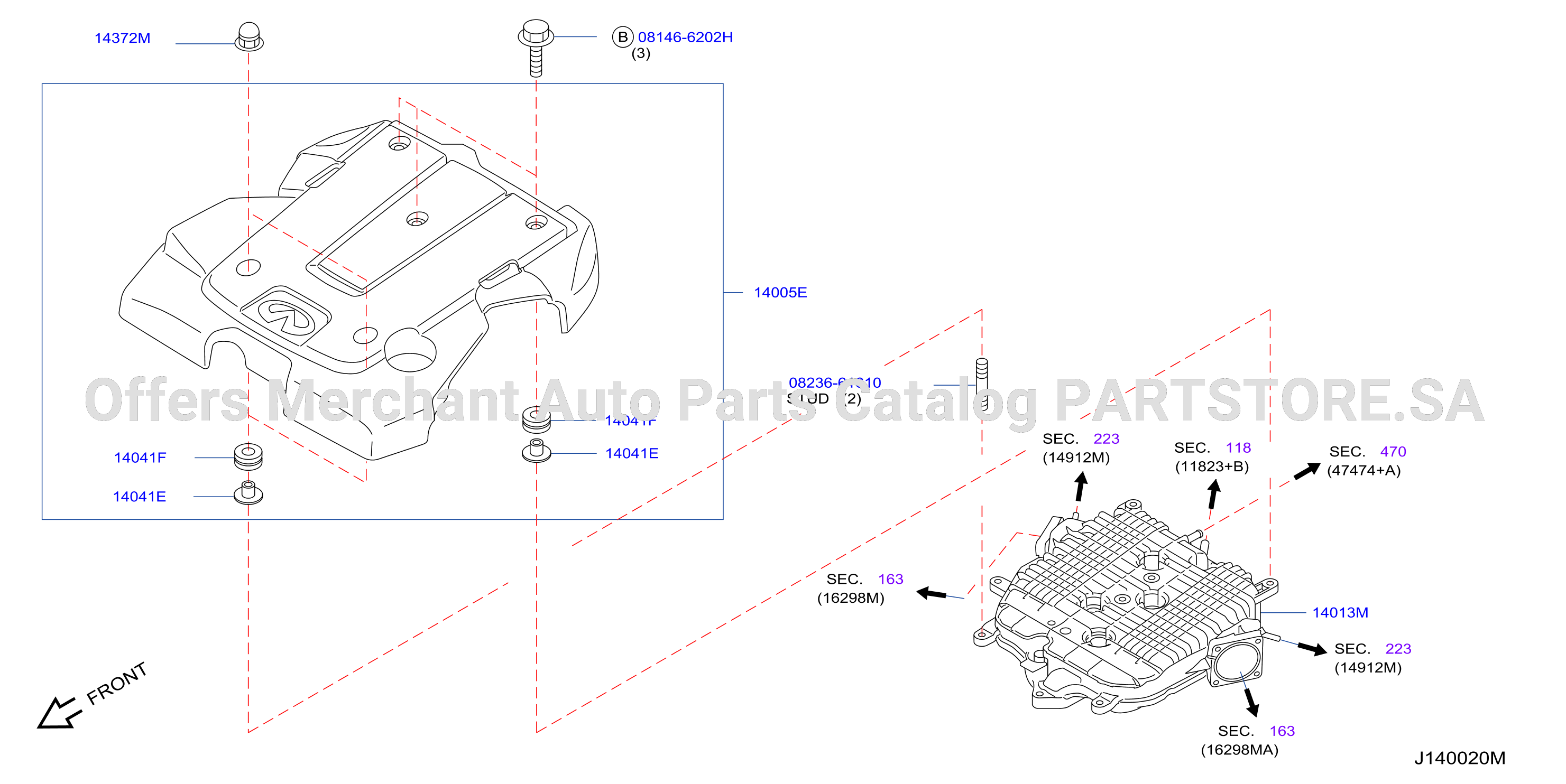 Manifold Engine Cover Parts
