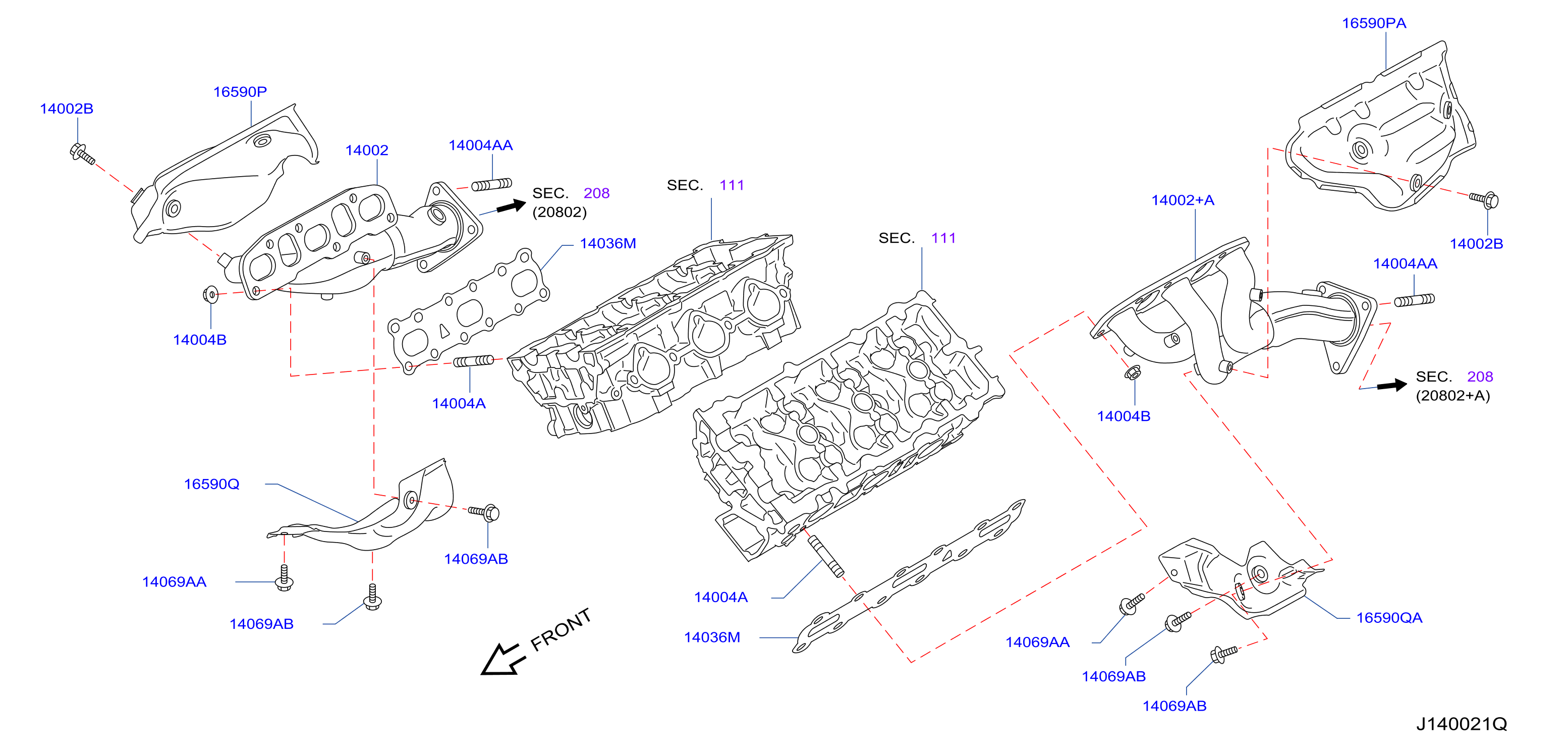 Manifold Exhaust Parts