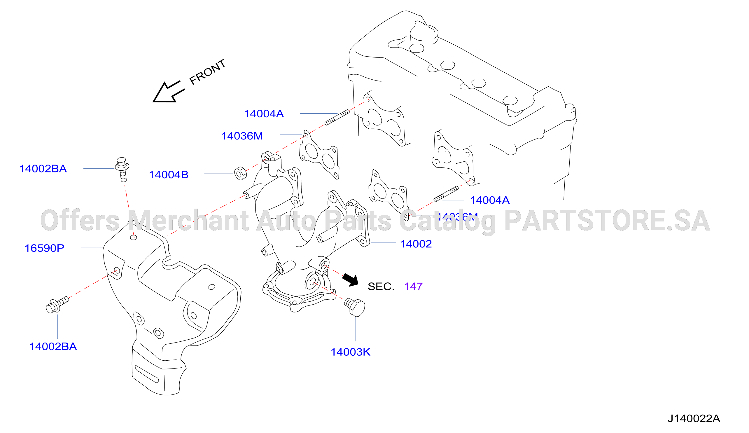 Manifold Exhaust Parts