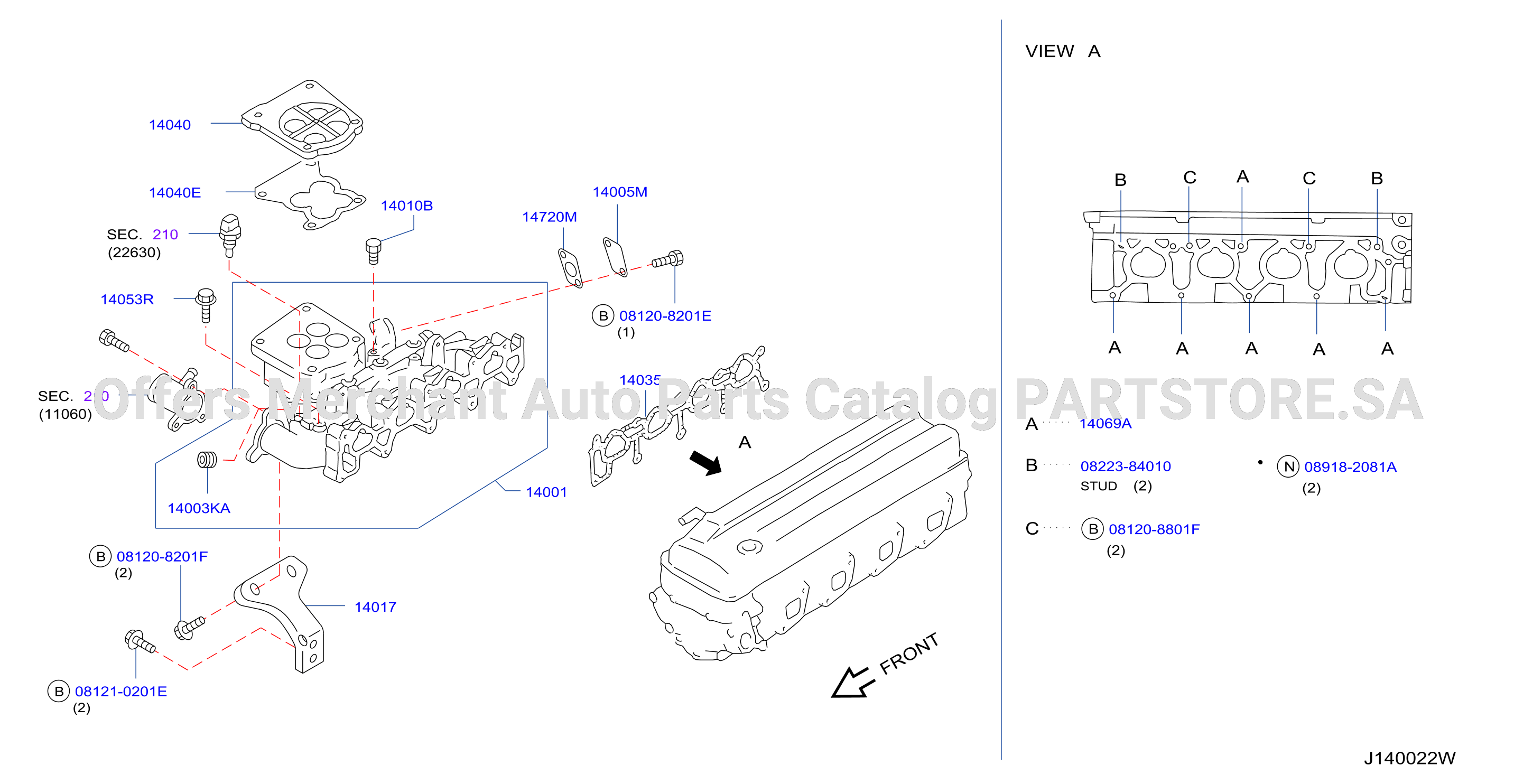 Manifold Intake Parts