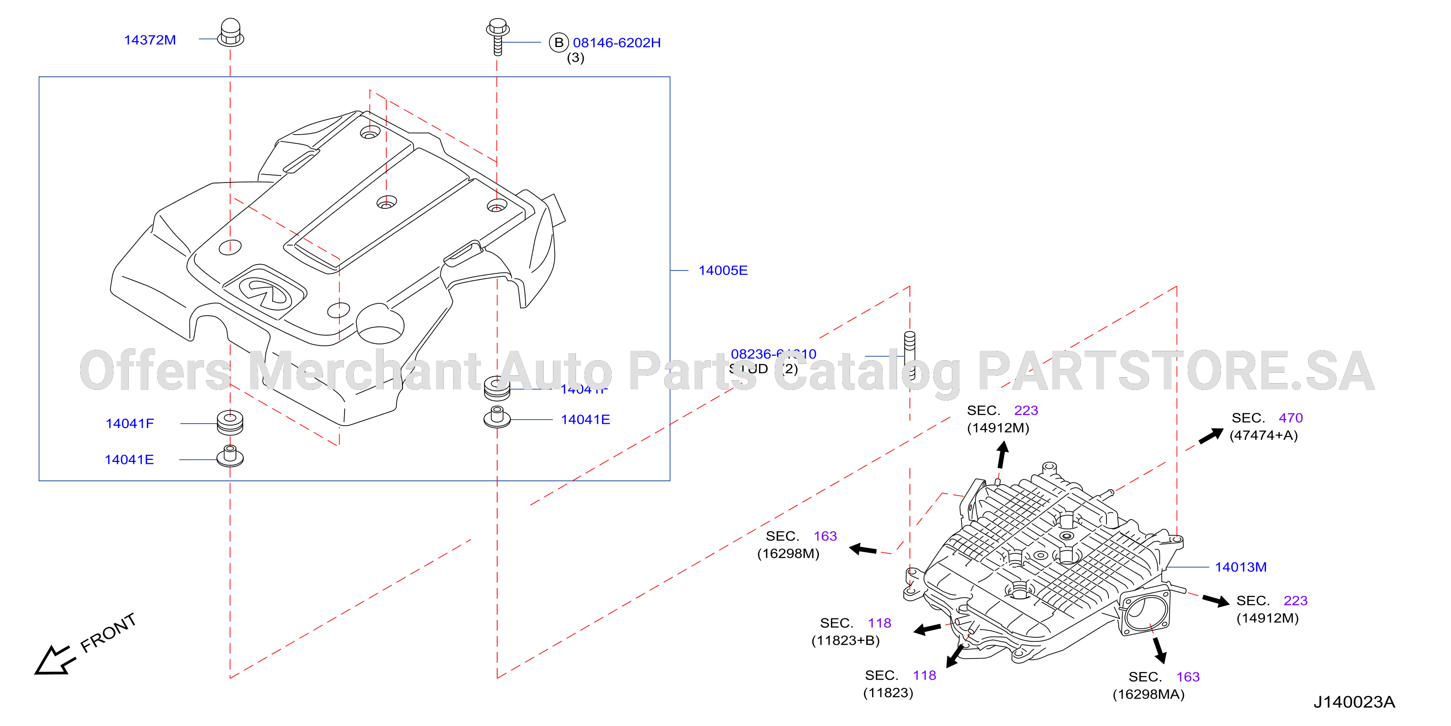 Manifold Engine Cover Parts