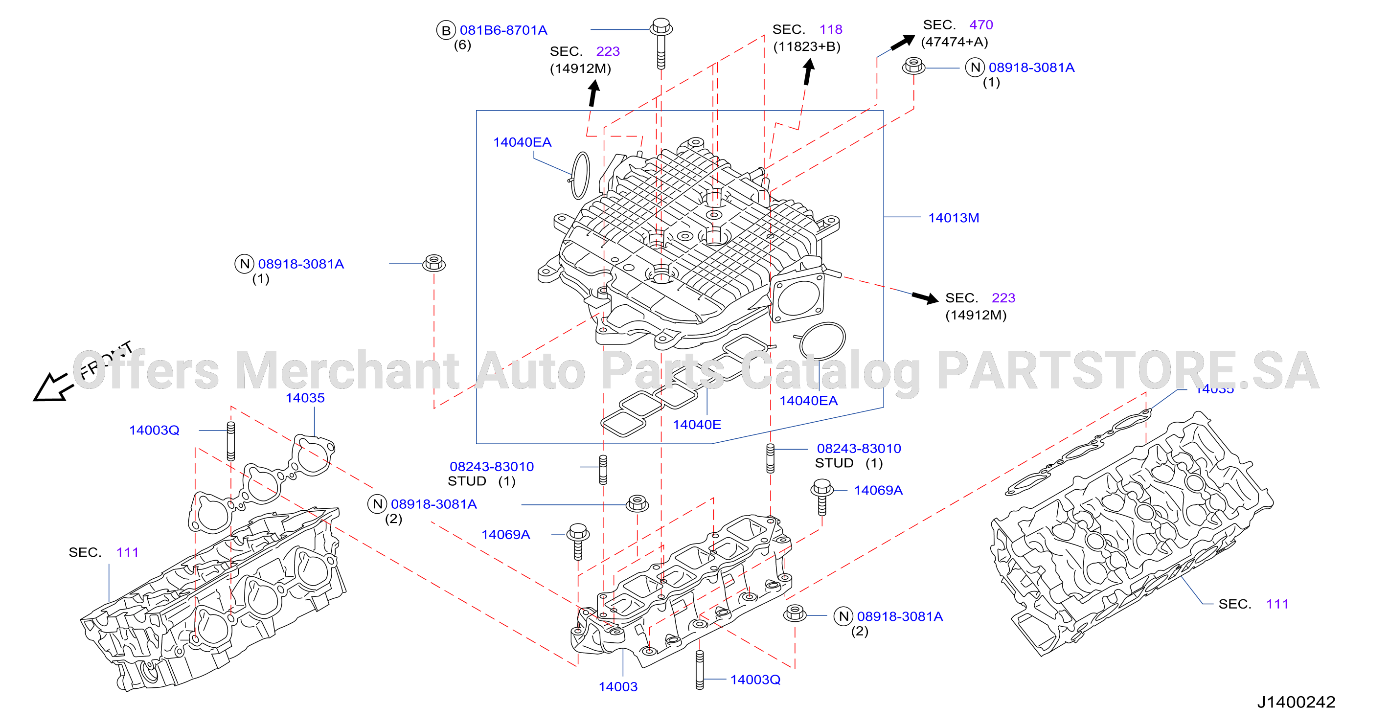 Manifold Intake Parts
