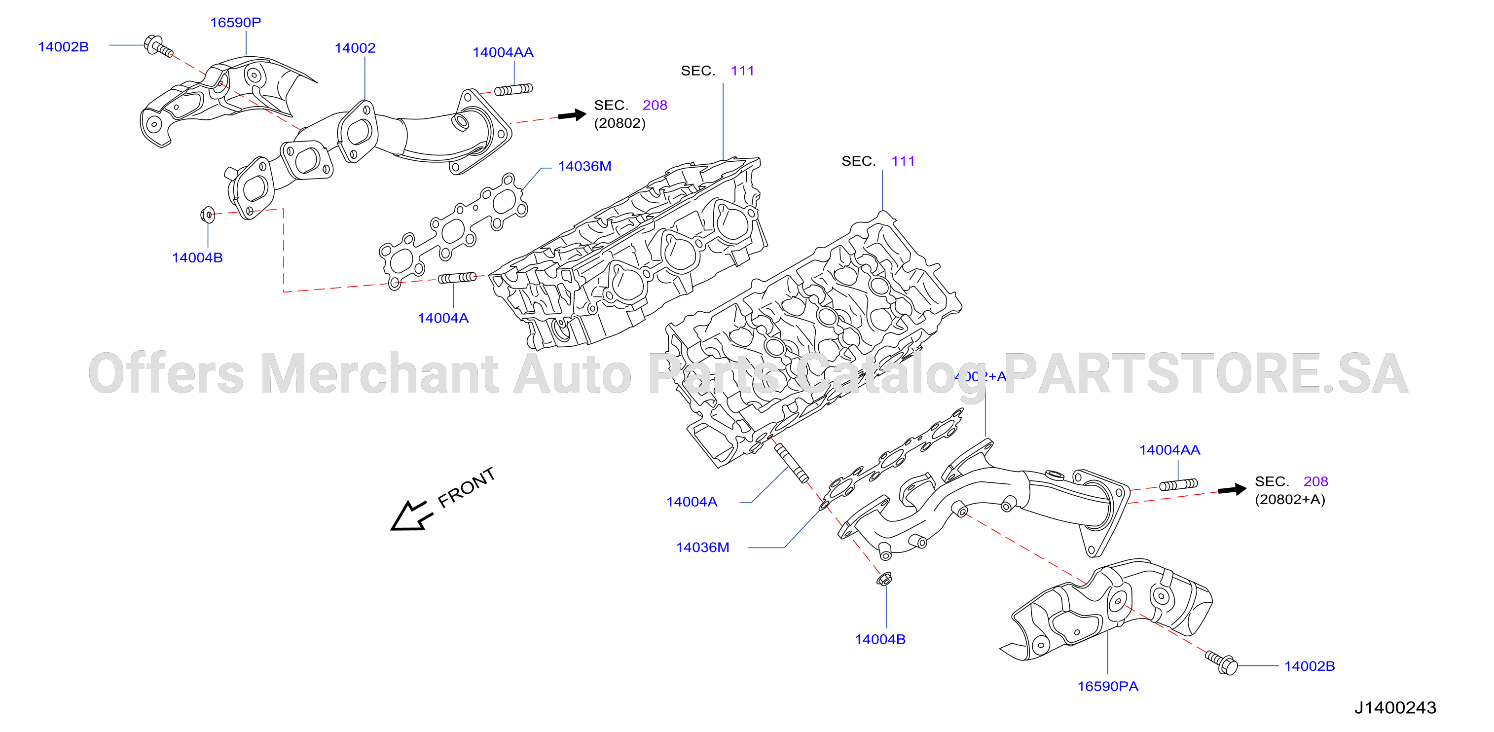 Manifold Exhaust Parts