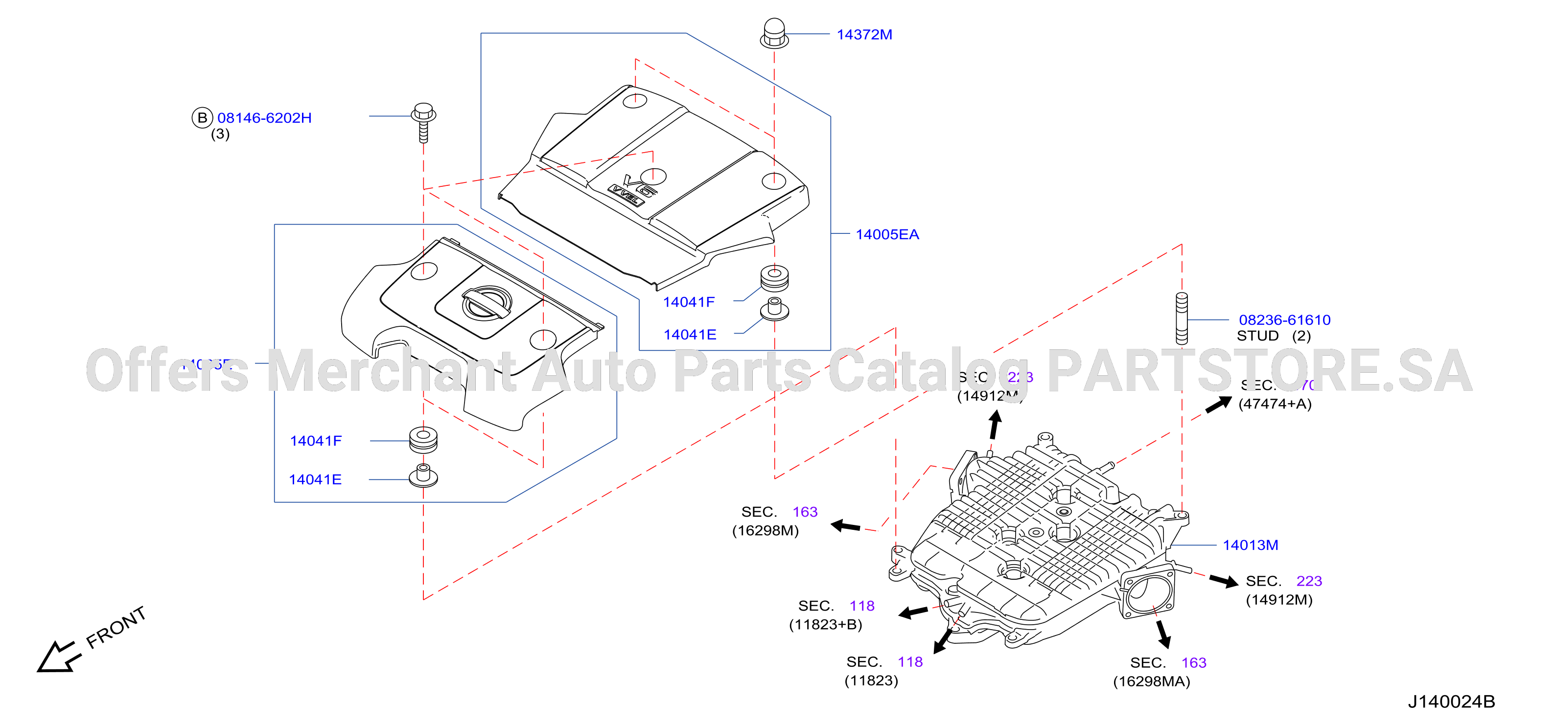 Manifold Engine Cover Parts
