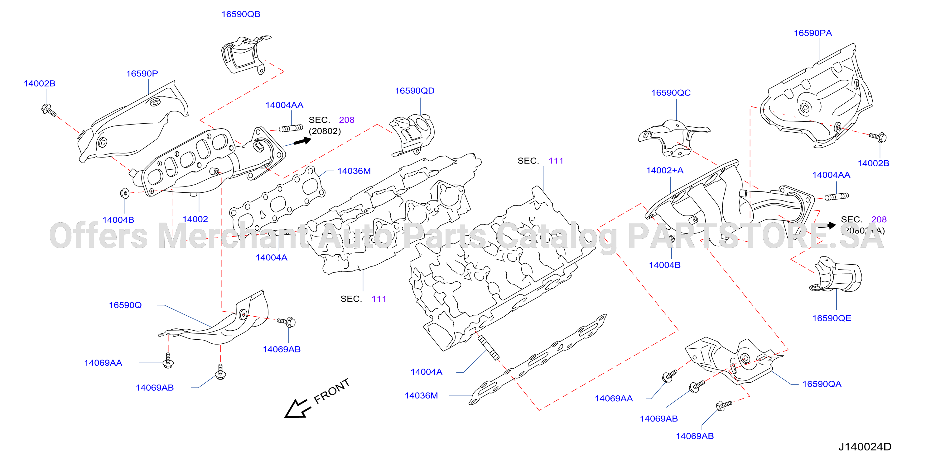 Manifold Exhaust Parts