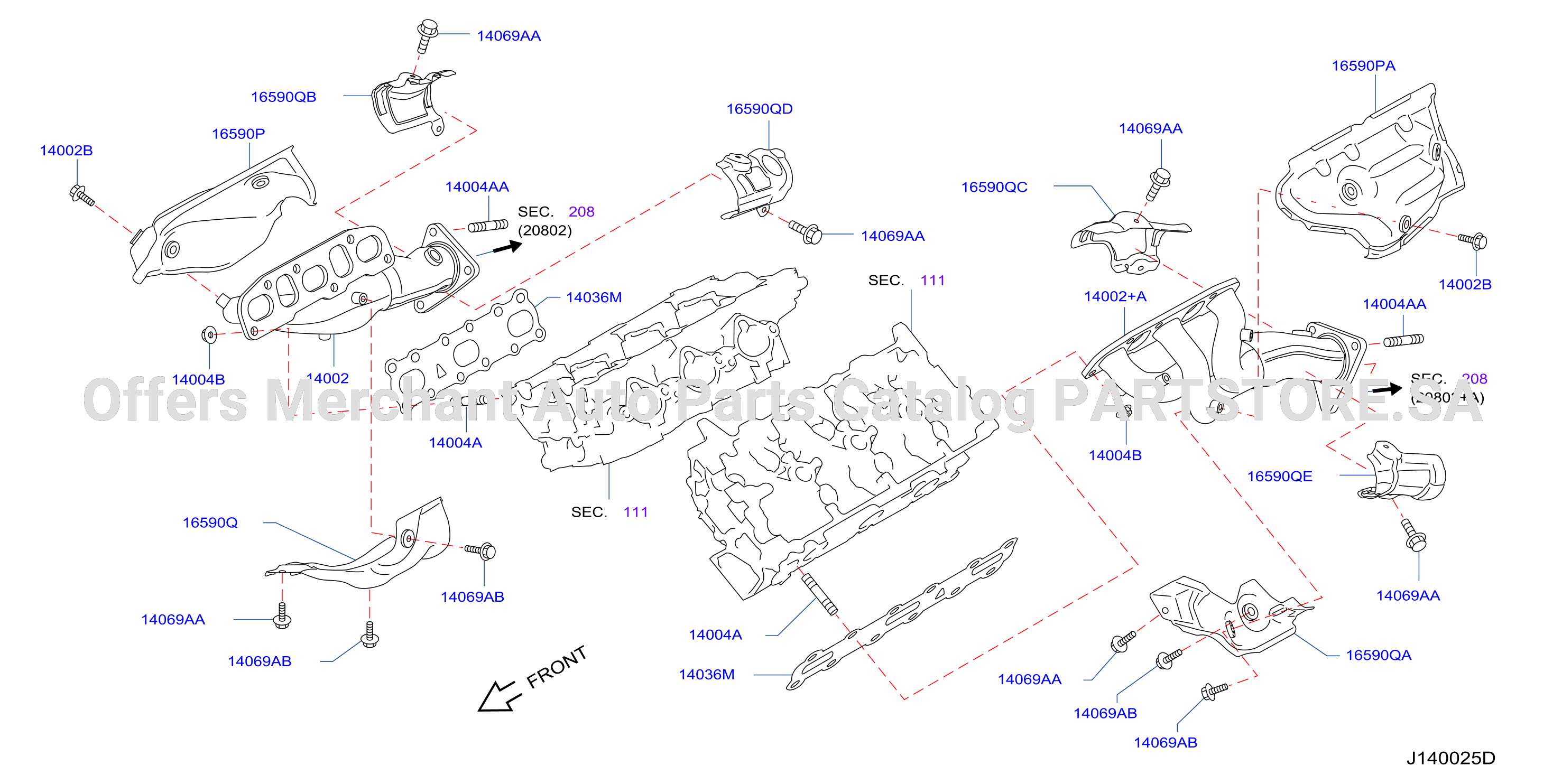 Manifold Exhaust Parts