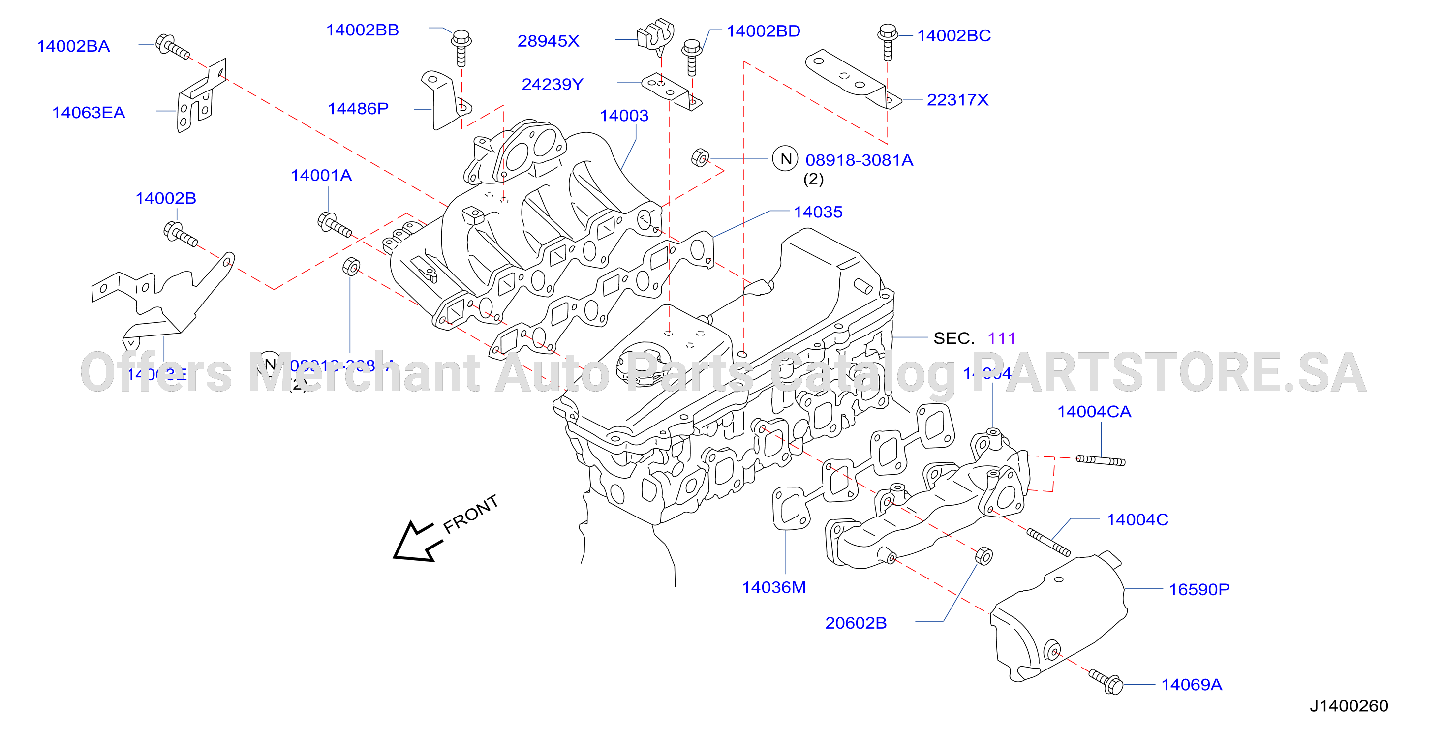 Manifold Intake Exhaust Parts