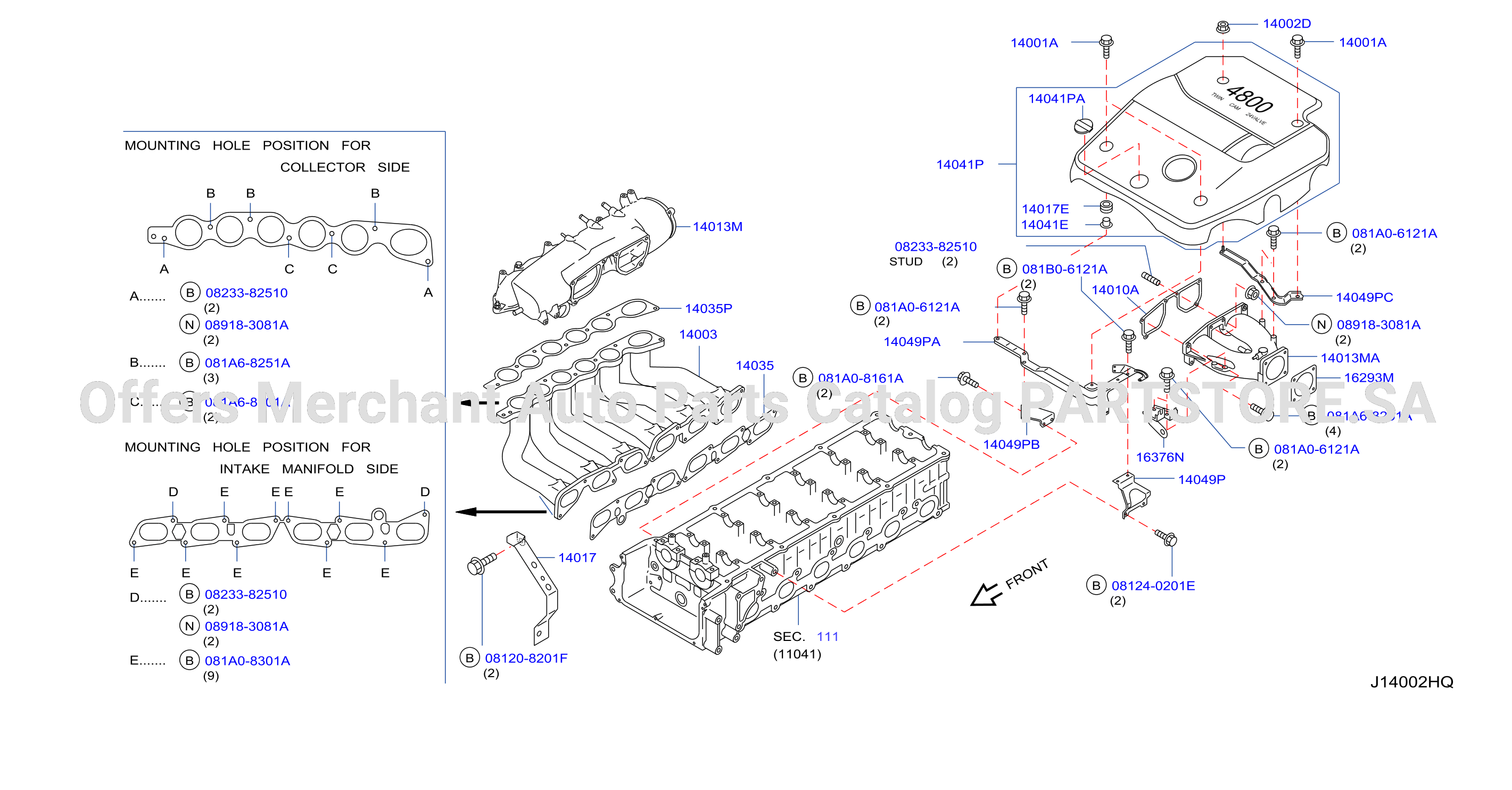 Manifold Intake Parts