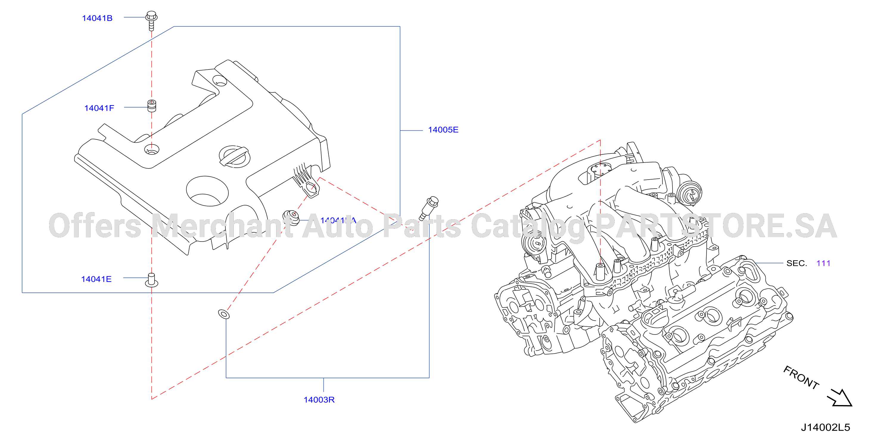 Manifold Engine Cover Parts