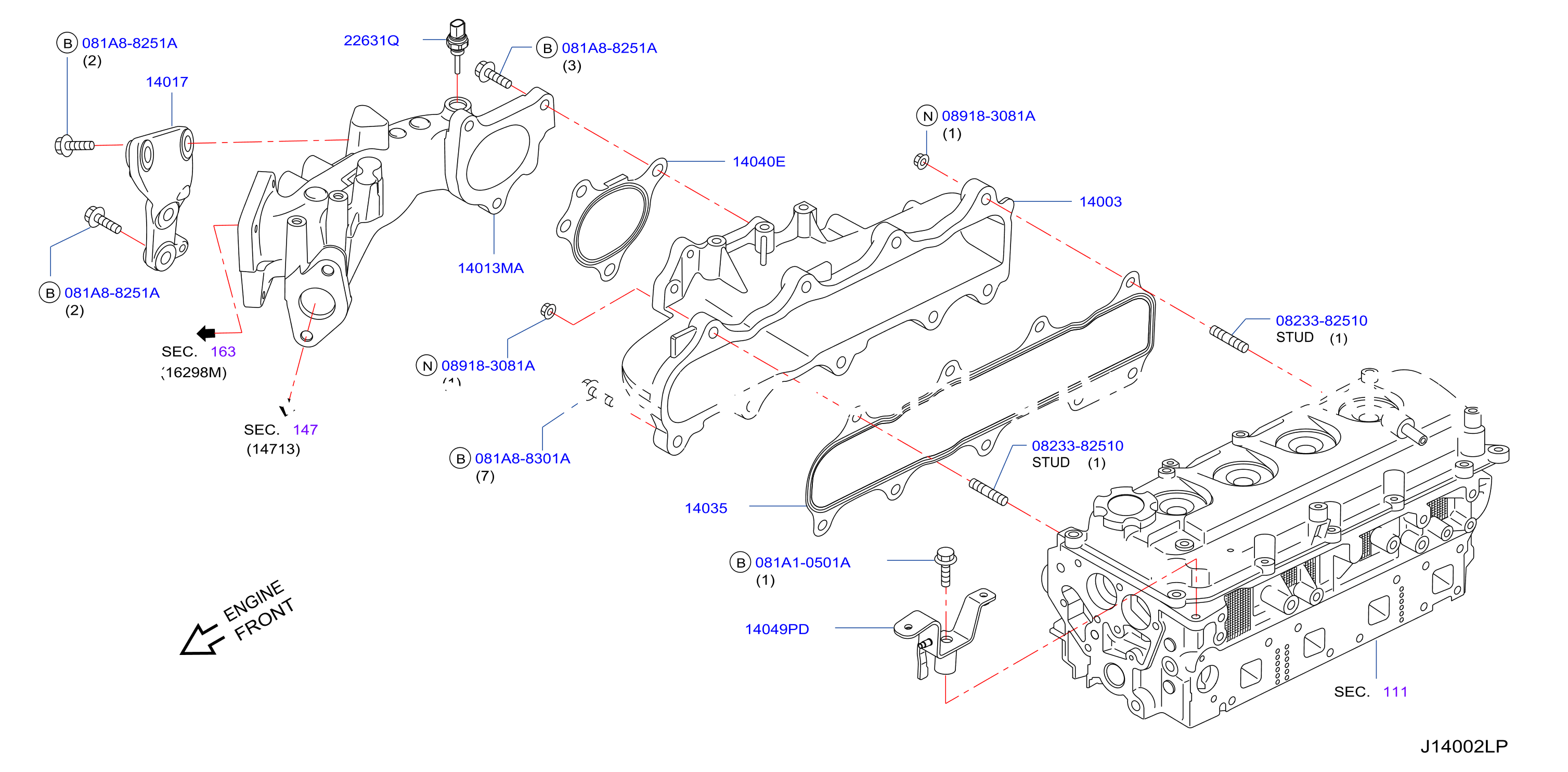Manifold Intake Parts