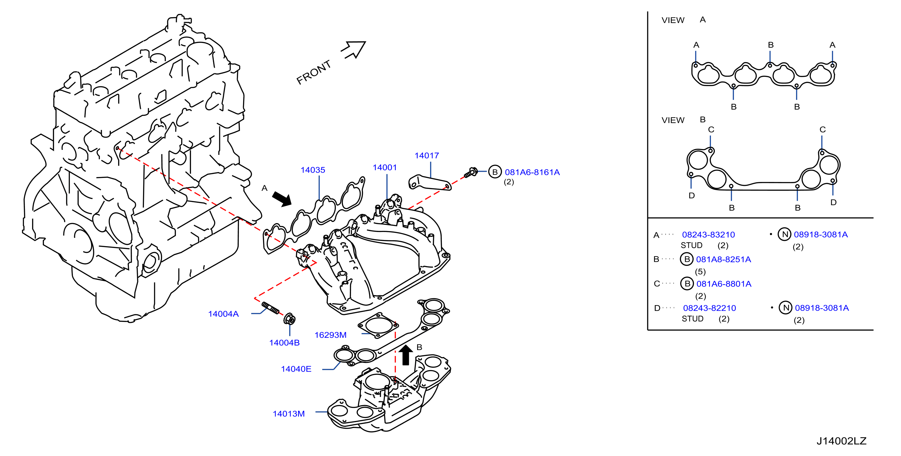 Manifold Intake Parts