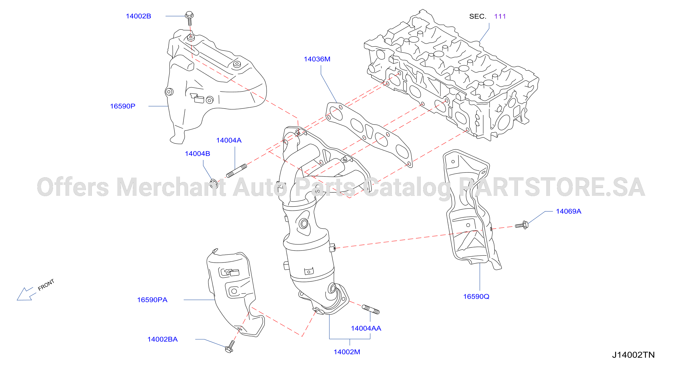 Manifold Exhaust Parts