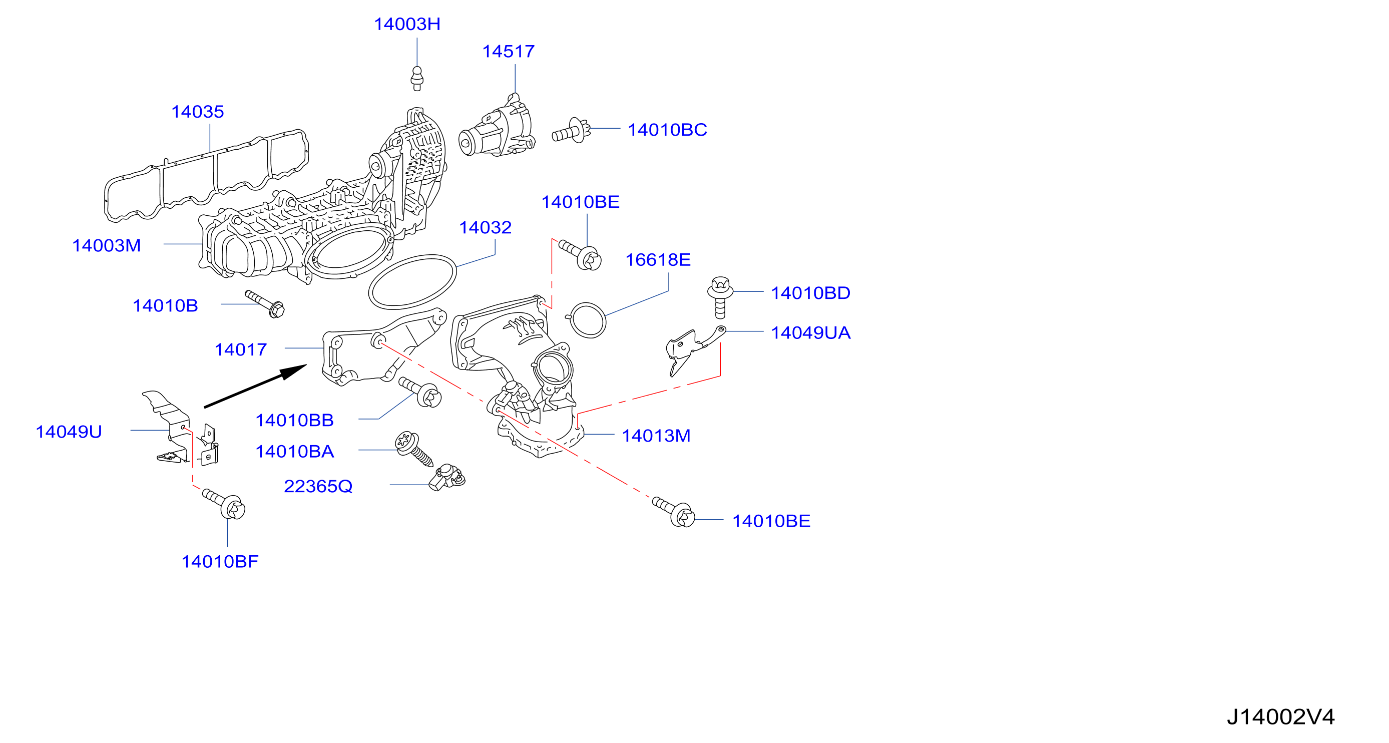 Manifold Intake Parts