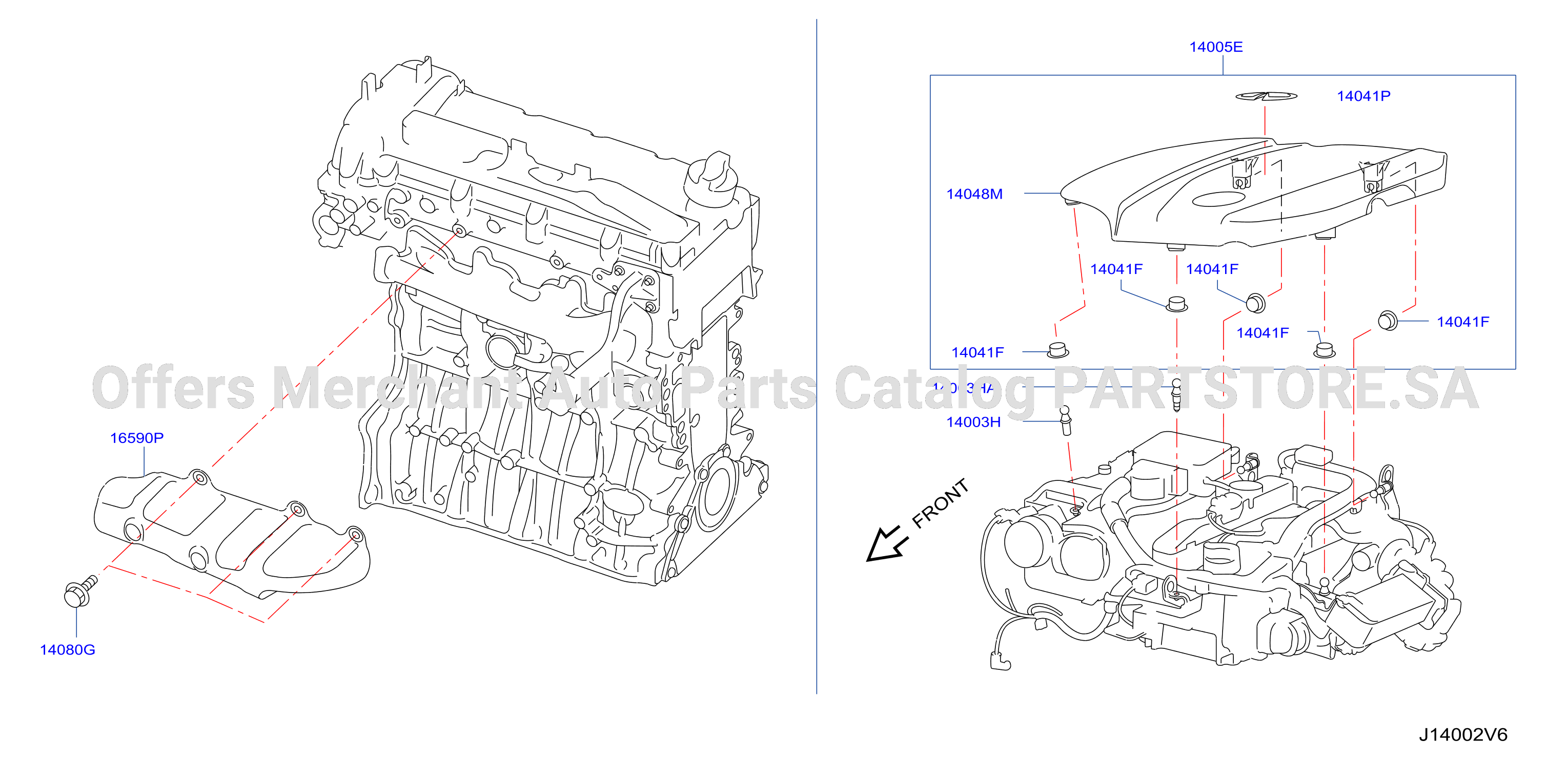 Manifold Engine Cover Parts