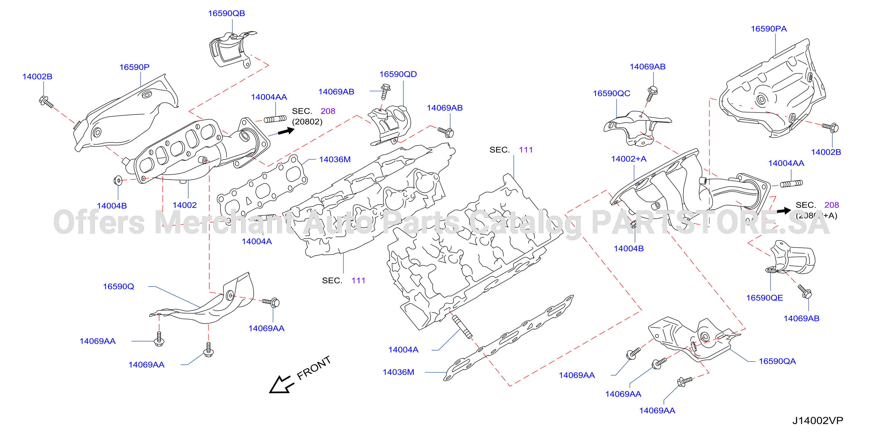 Manifold Exhaust Parts
