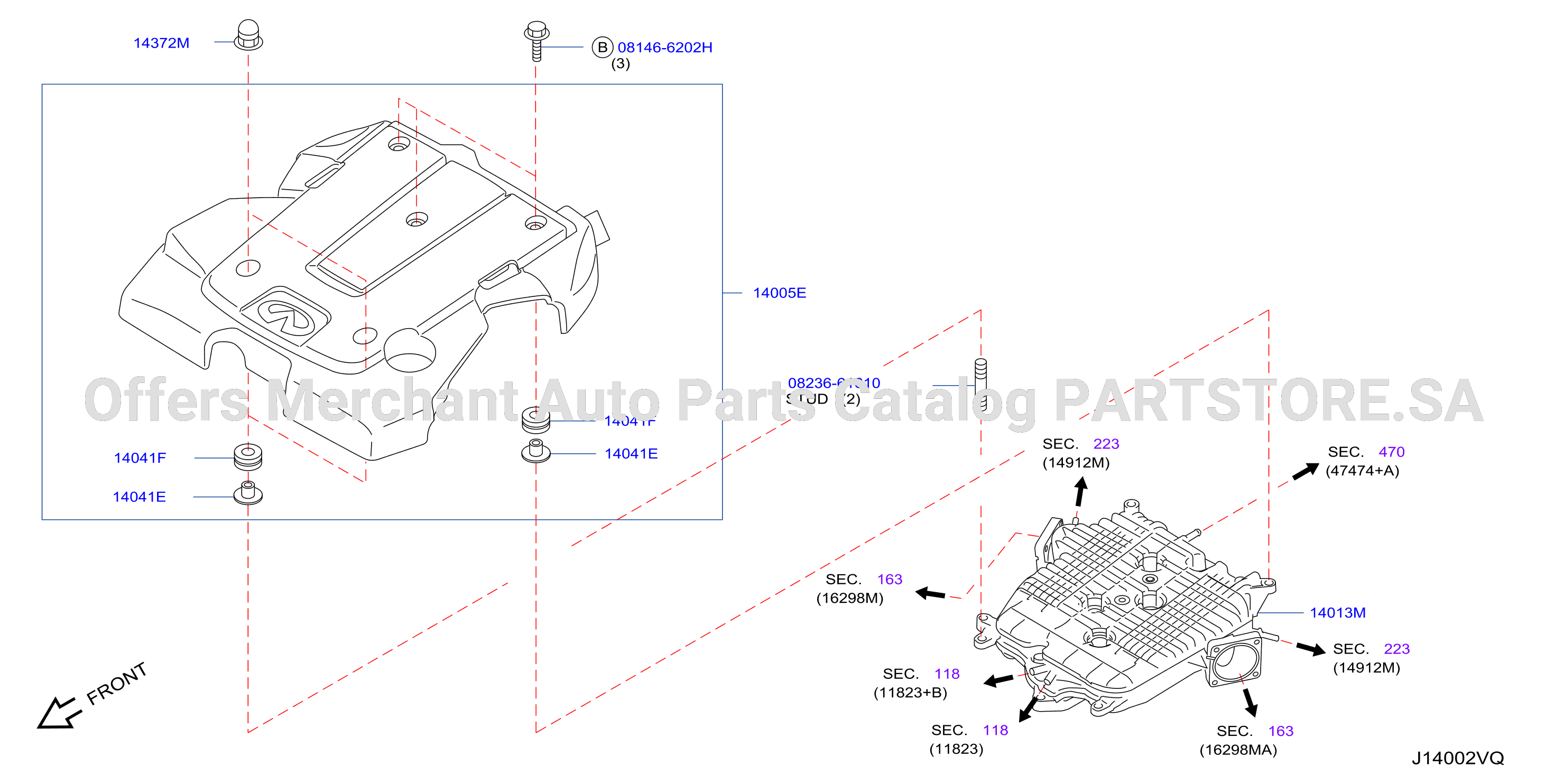 Manifold Engine Cover Parts
