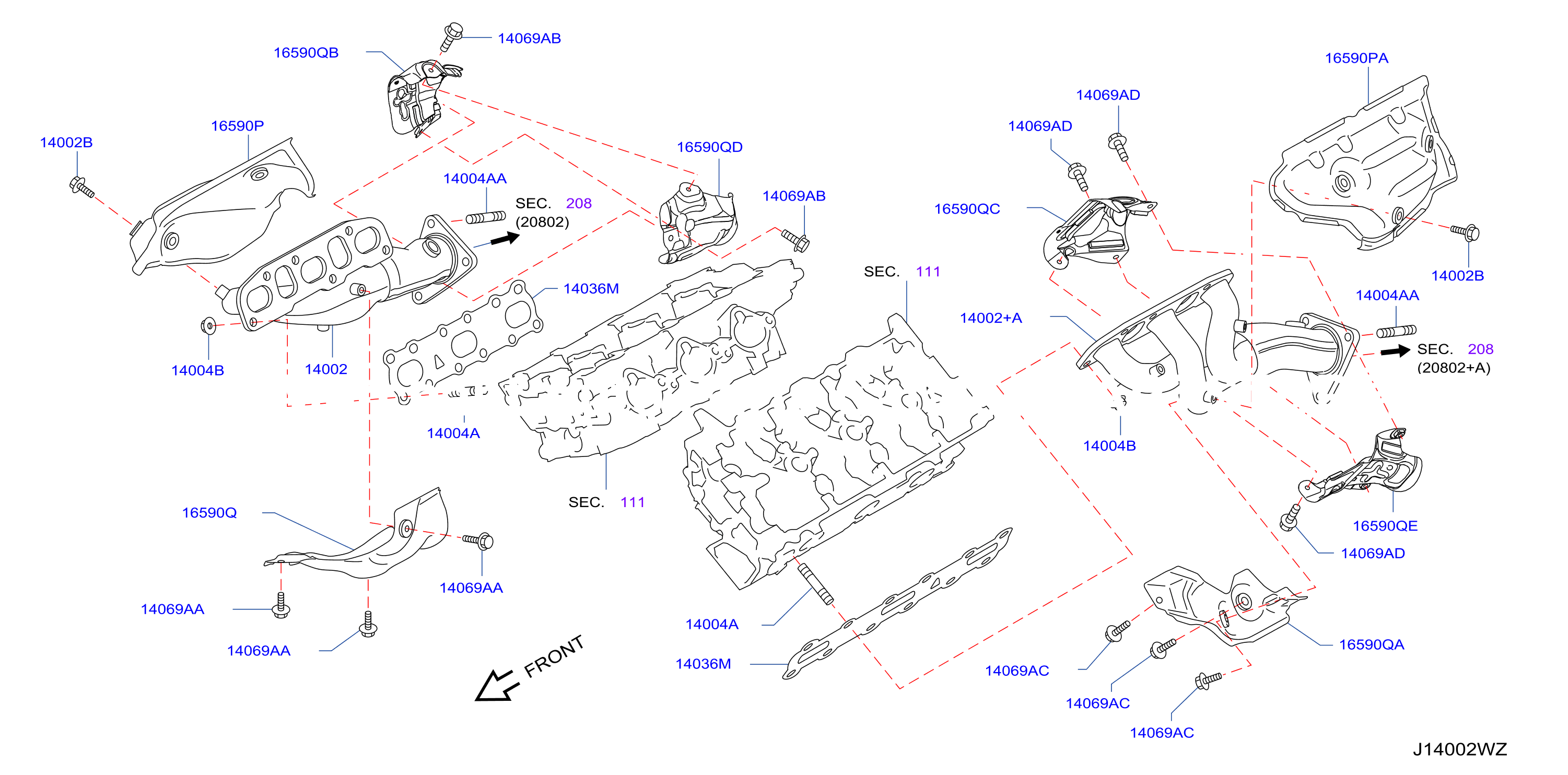 Manifold Exhaust Parts