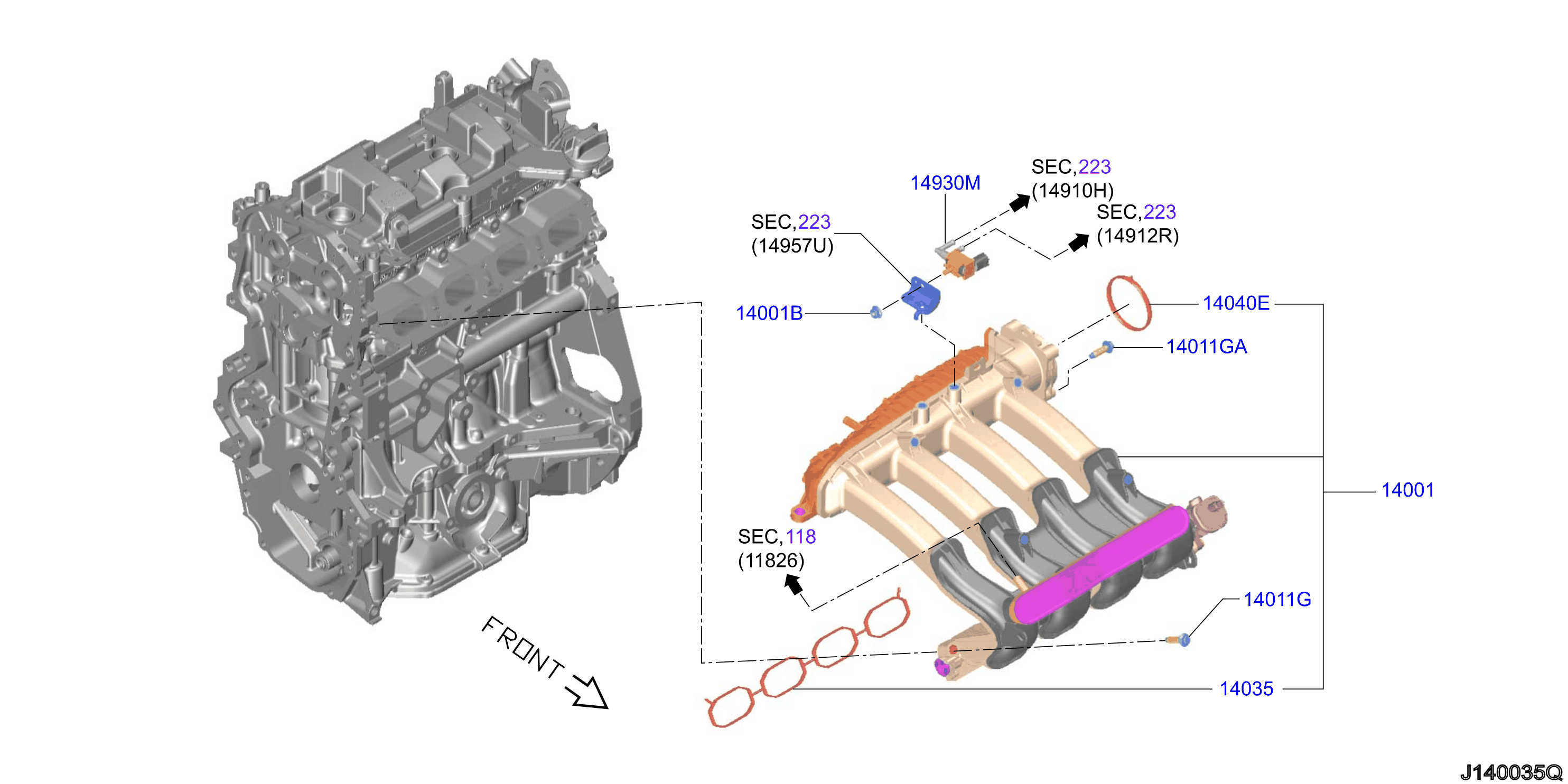 Manifold Intake Parts