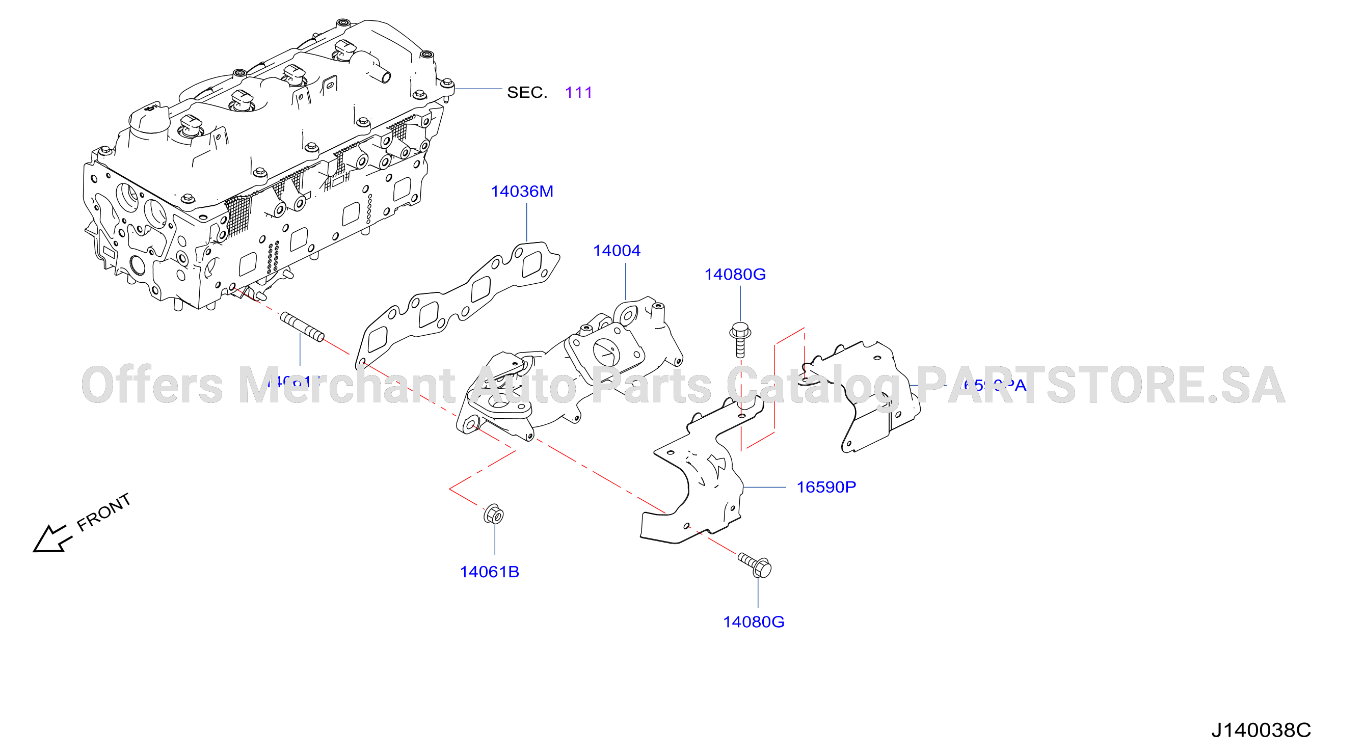 Manifold Exhaust Parts