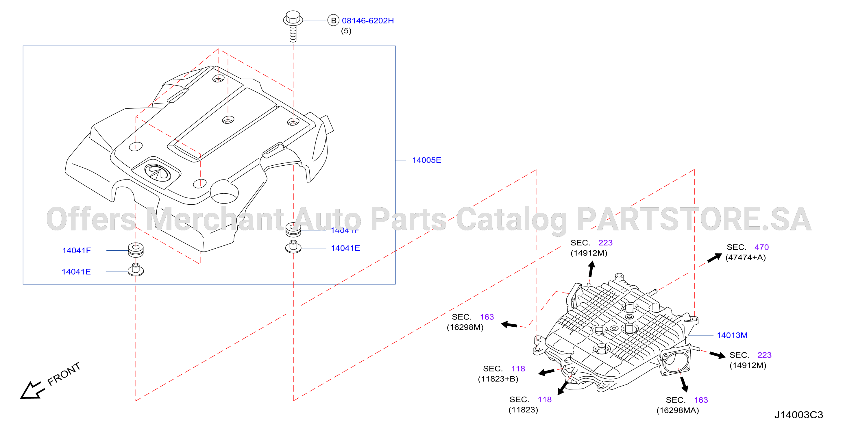 Manifold Engine Cover Parts