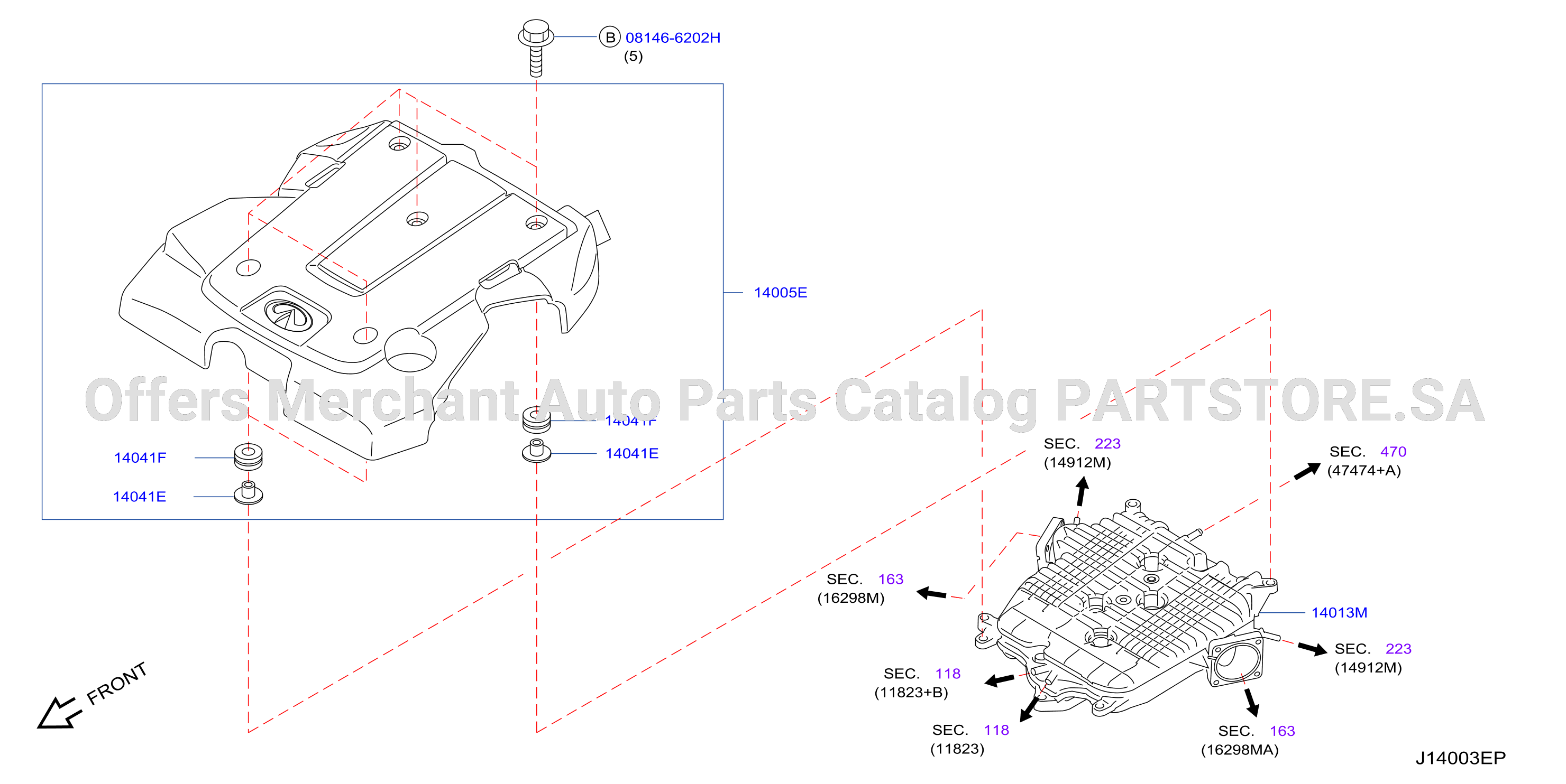 Manifold Engine Cover Parts