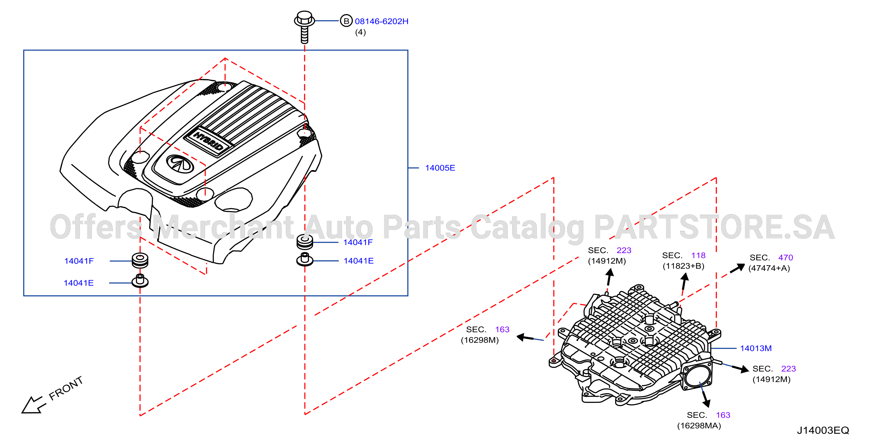 Manifold Engine Cover Parts