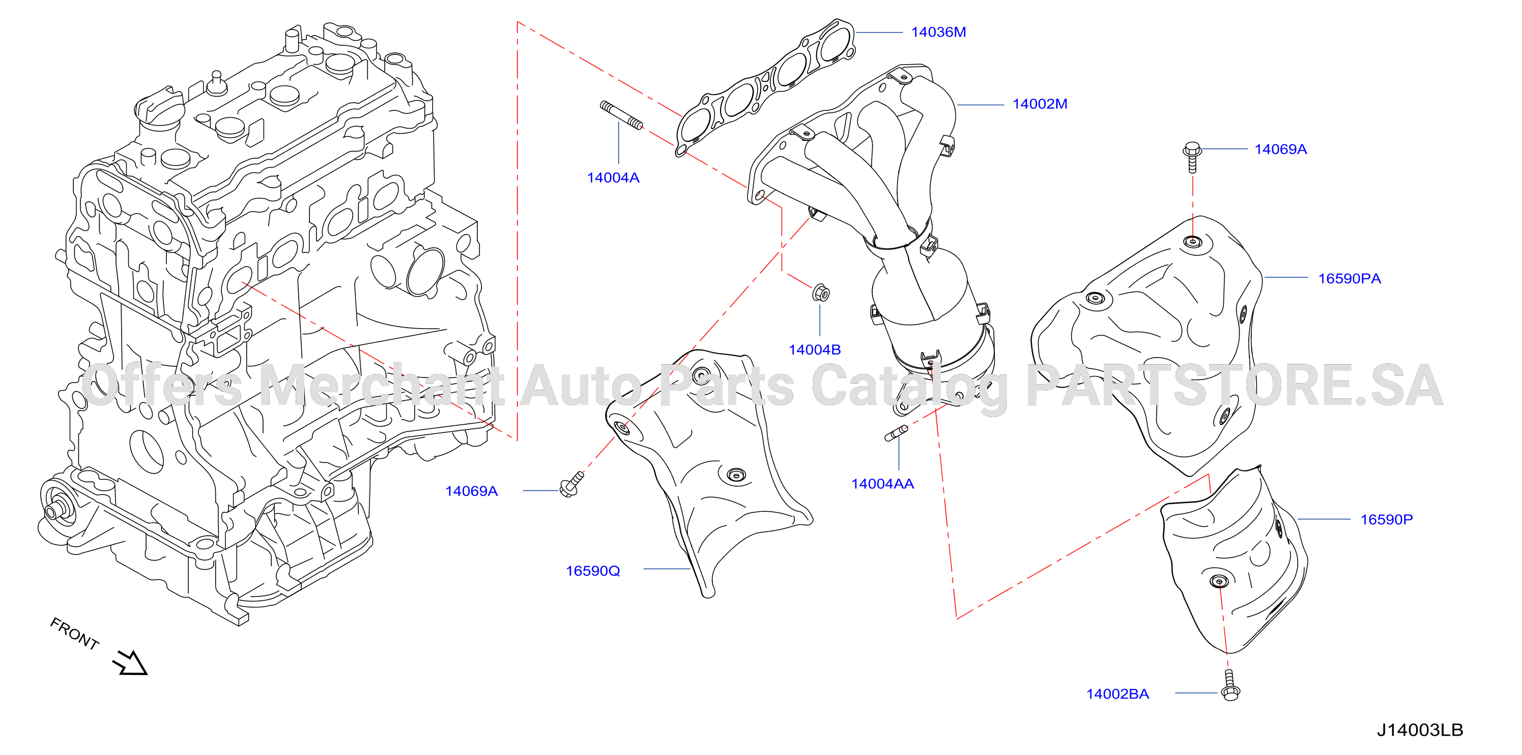 Manifold Exhaust Parts