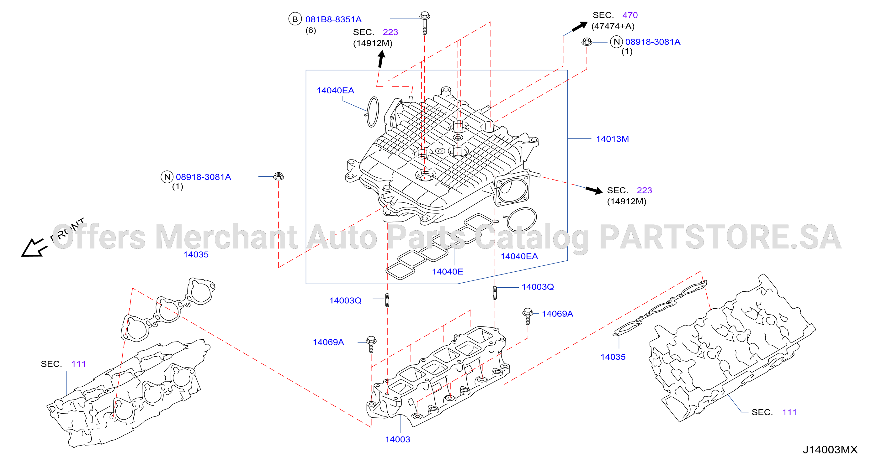 Manifold Intake Parts